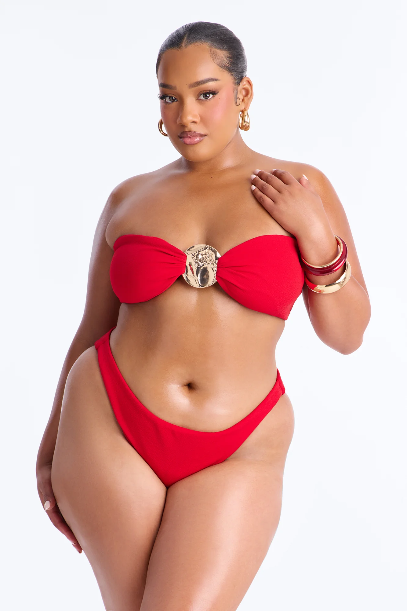 Liora Hardware 3 Piece Bikini Set - Red - Image 7