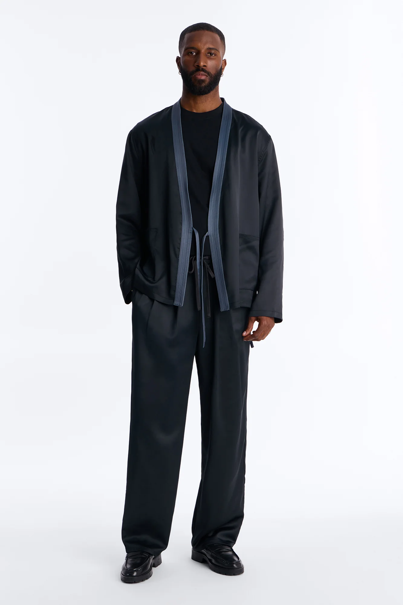 Liquid Shadow Wrap Jacket - Black