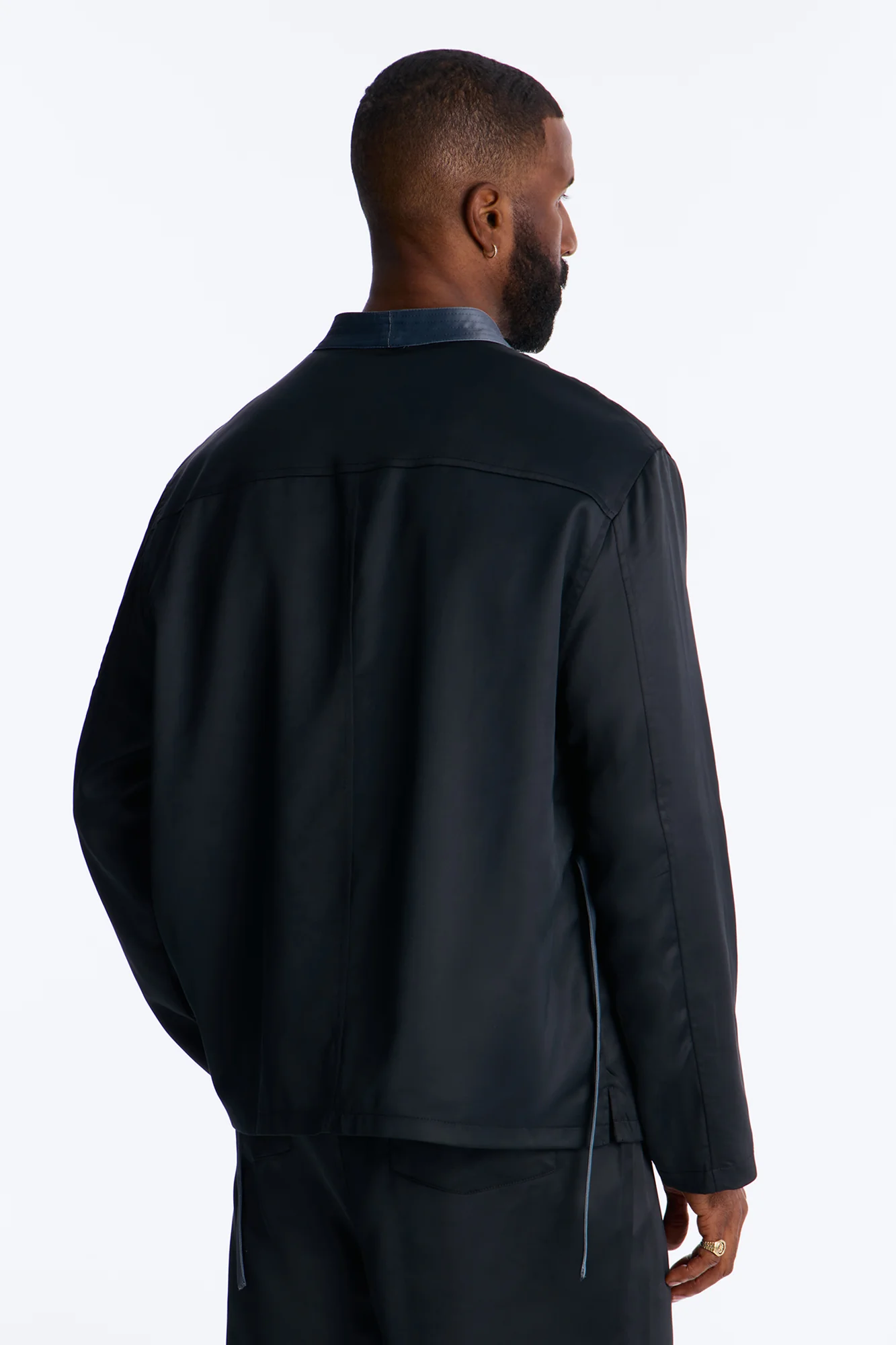 Liquid Shadow Wrap Jacket - Black - Image 4