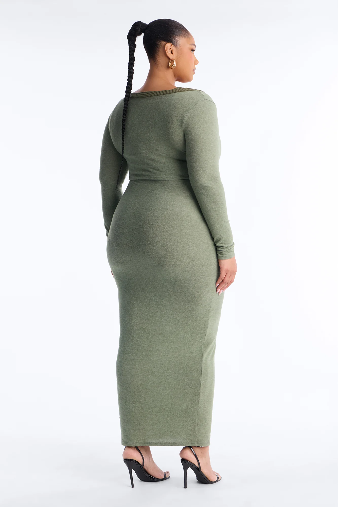 Literally No Maxi Dress Set - Olive - Image 11