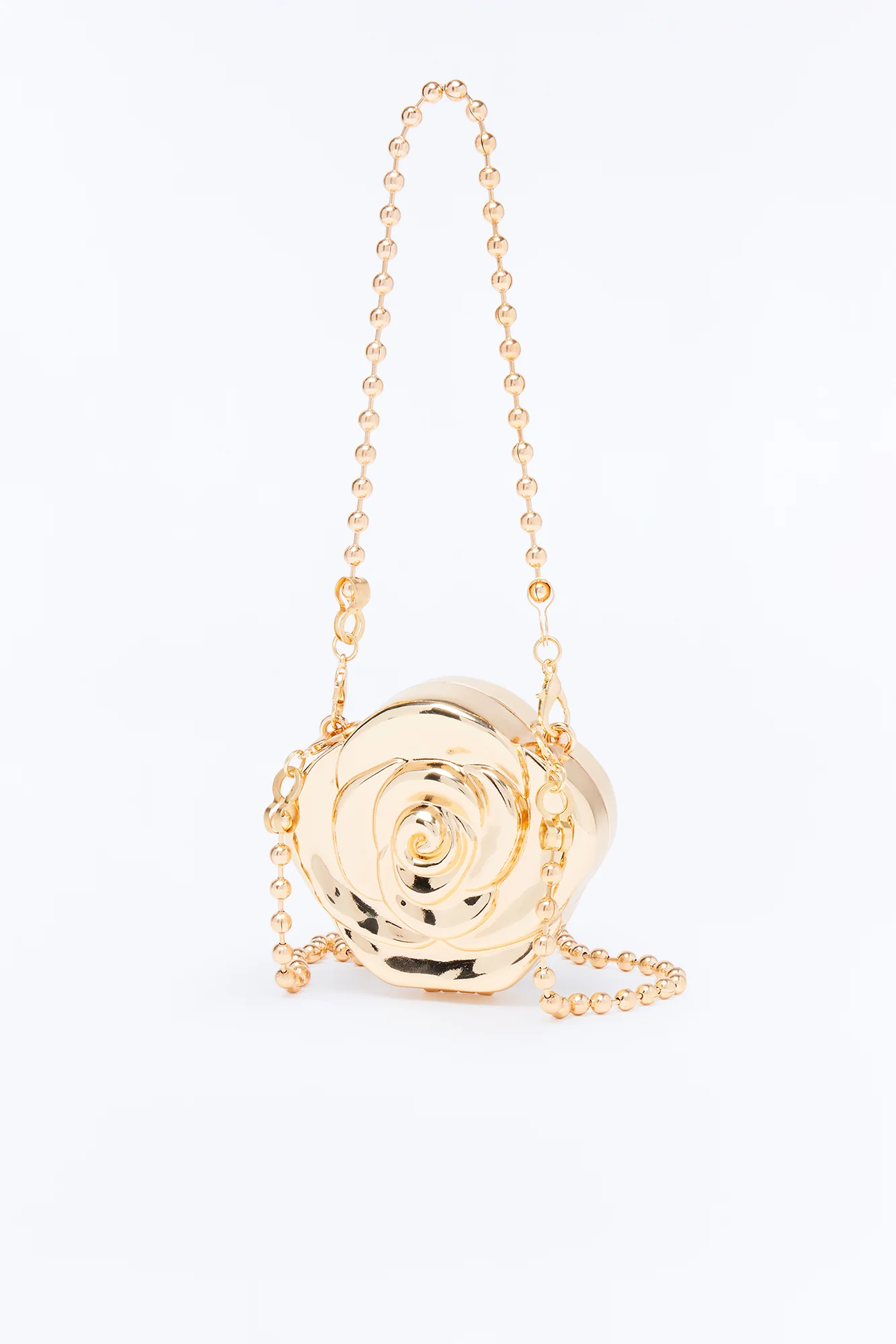 Little Flower Metal Crossbody Handbag - Gold - Image 4