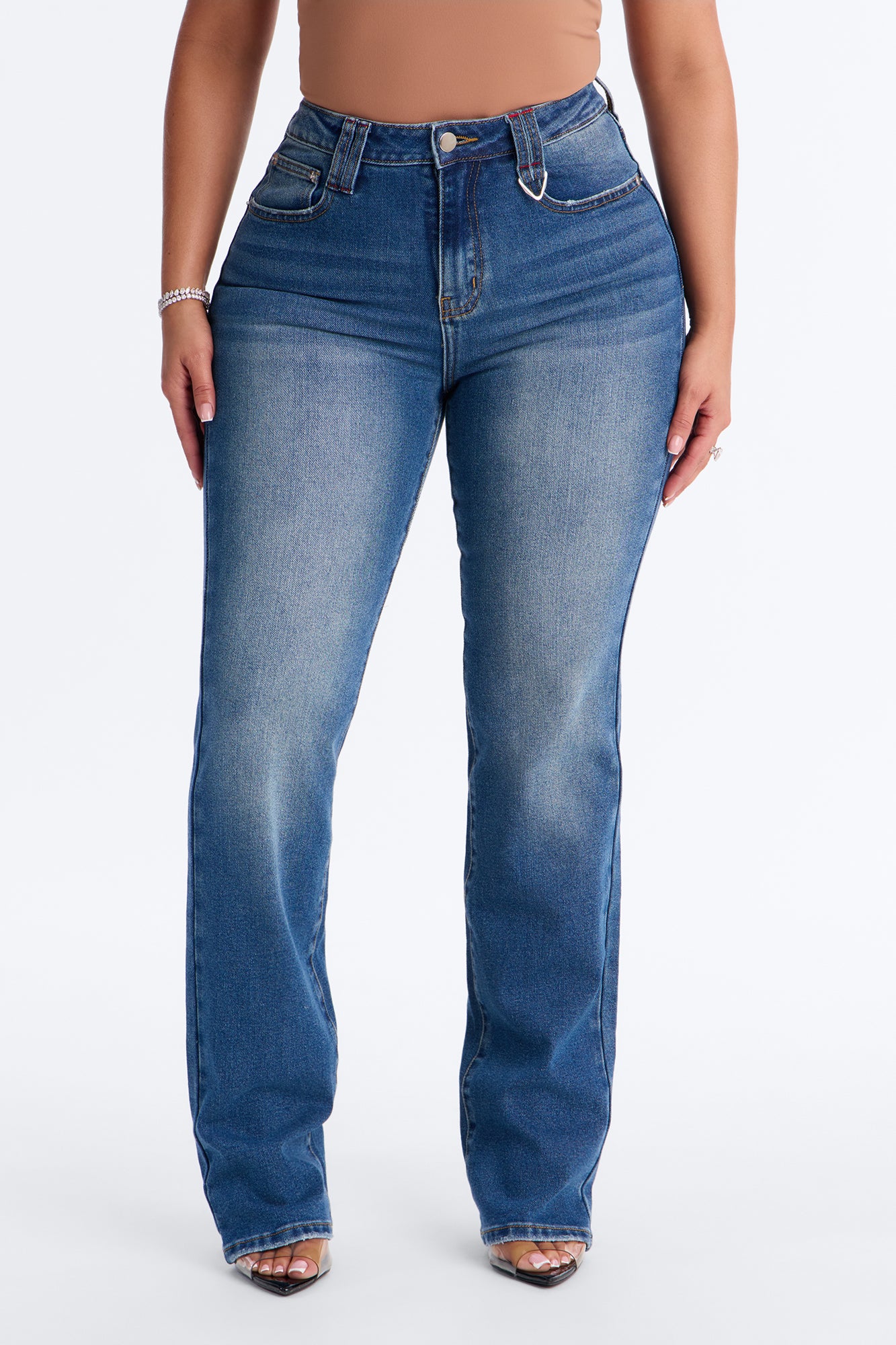 Little Havana Stretch Straight Leg Jeans - Dark Wash - Image 2