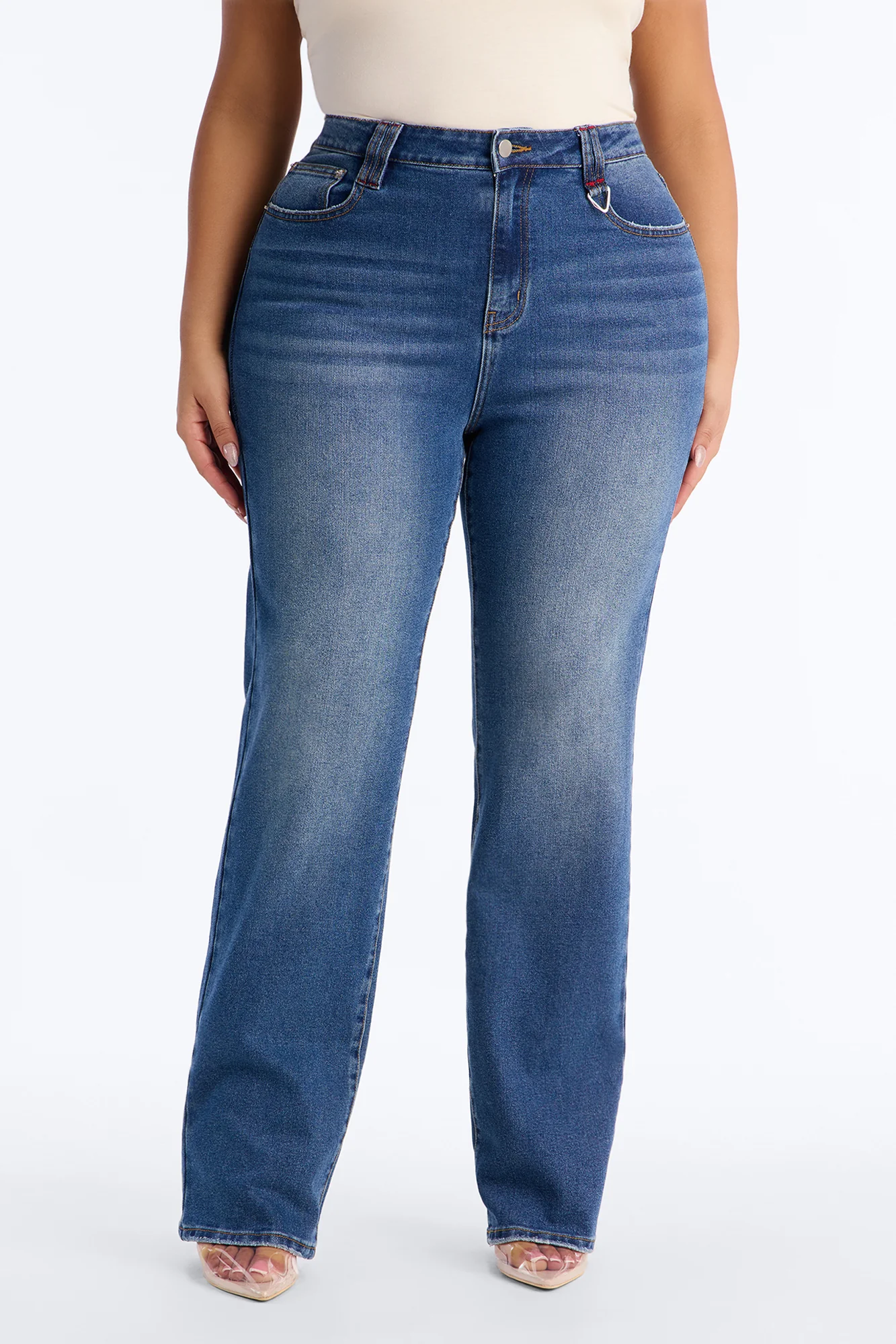 Little Havana Stretch Straight Leg Jeans - Dark Wash - Image 6