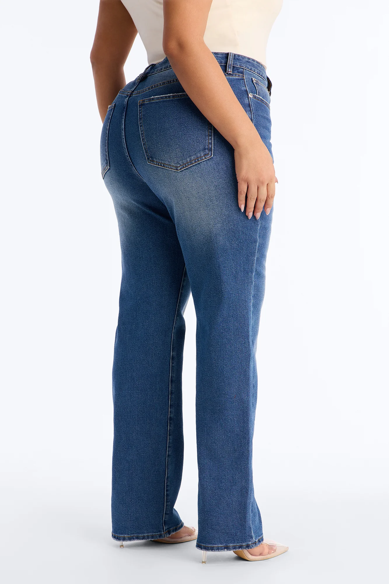 Little Havana Stretch Straight Leg Jeans - Dark Wash - Image 9