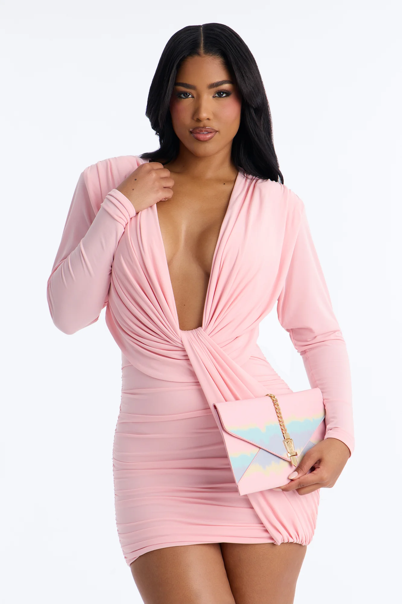 Live Life In Color Tie Dye Clutch - Pink/combo - Image 2
