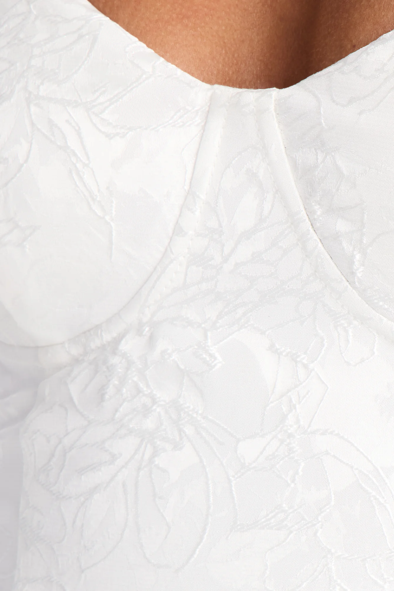 Living A Fairytale Jacquard Midi Dress - White - Image 3