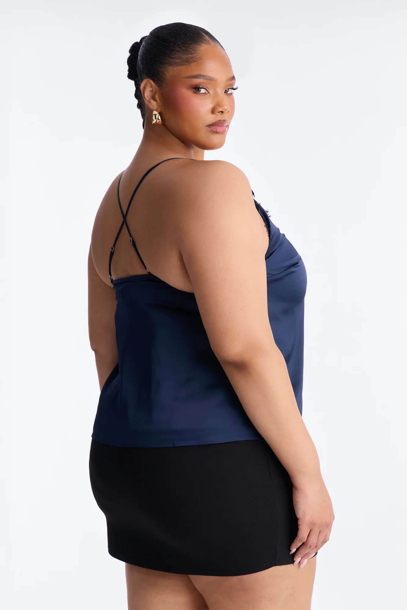 Living In Lace Cami Top - Navy - Image 8