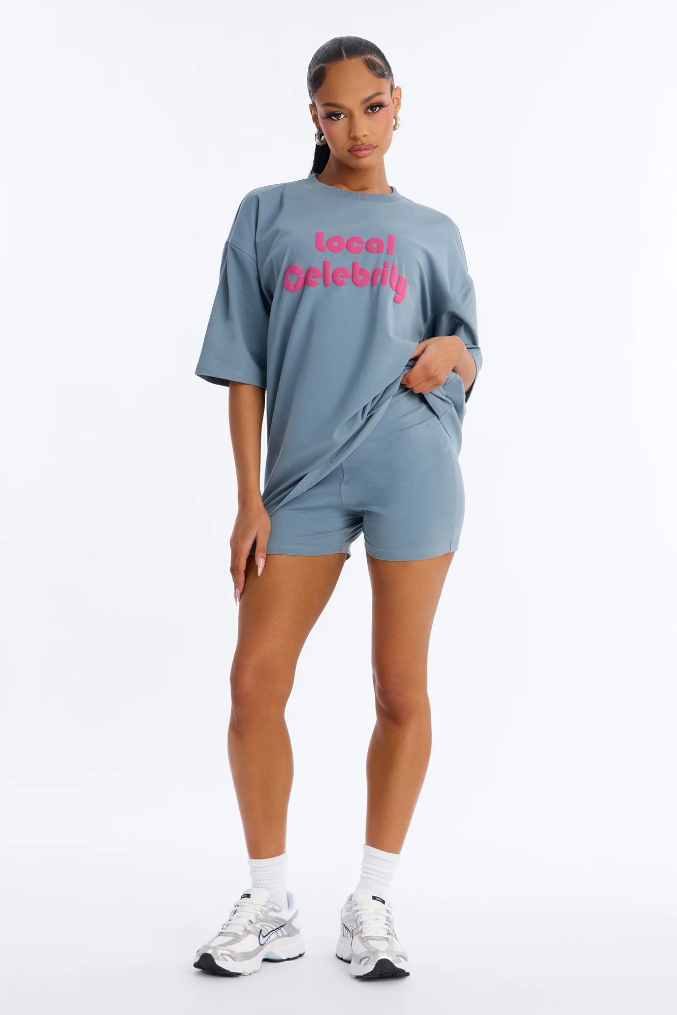 Local Celebrity Short Set - Slate Blue - Image 2