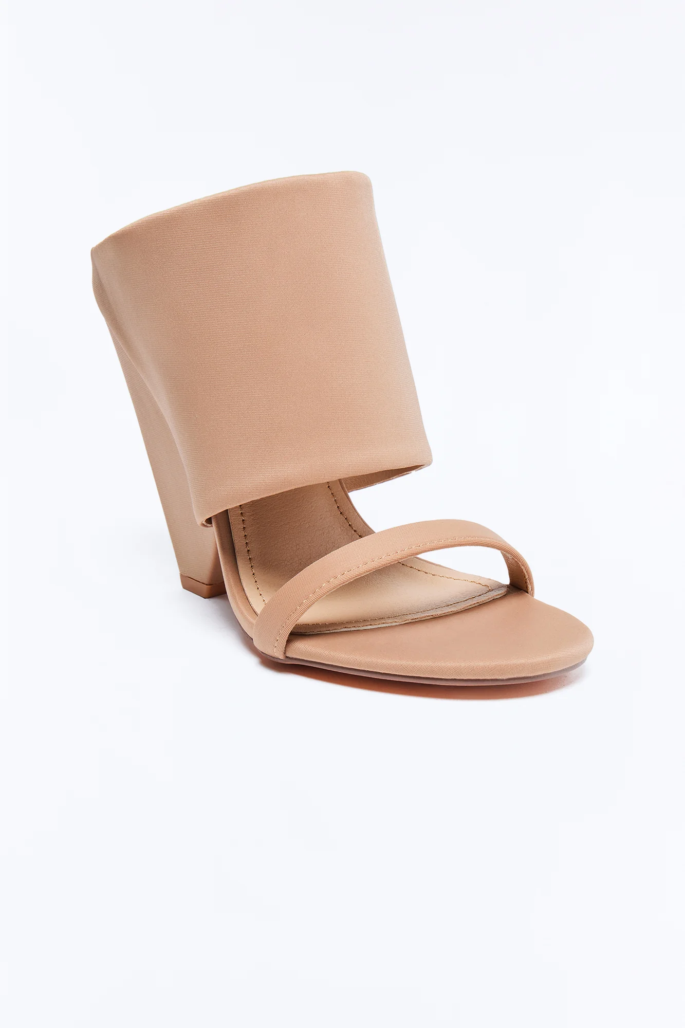 Lohan Faux Leather Wedges - Nude - Image 2