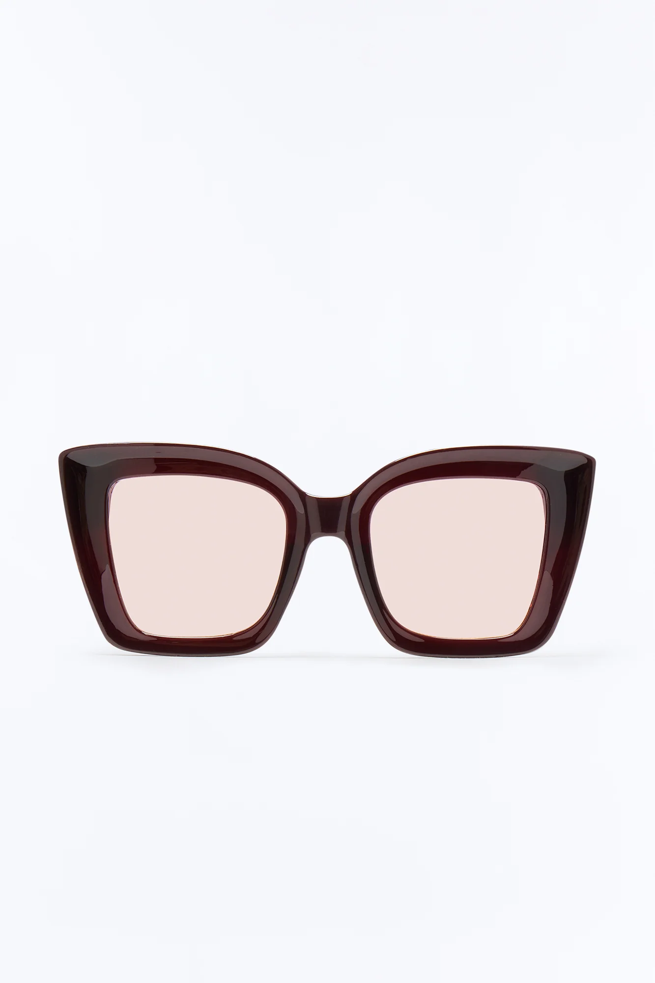 Lola Cat Eye Sunglasses - Burgundy - Image 3