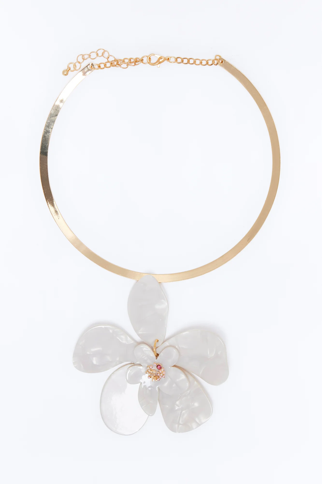Lola Floral Necklace - Gold - Image 3