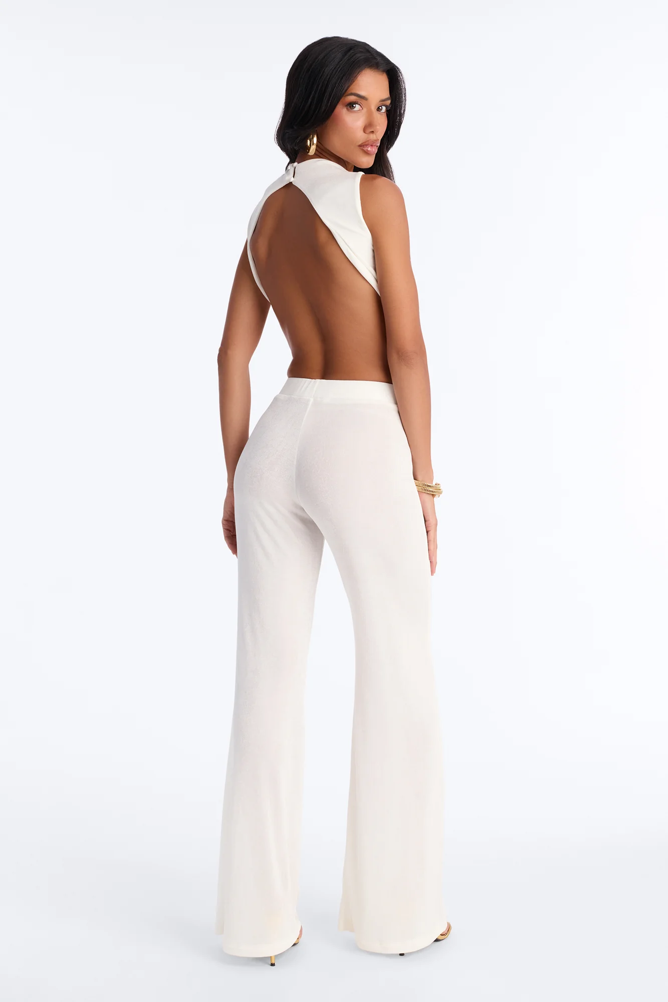 Lola Mykonos Backless Pant Set - White - Image 4