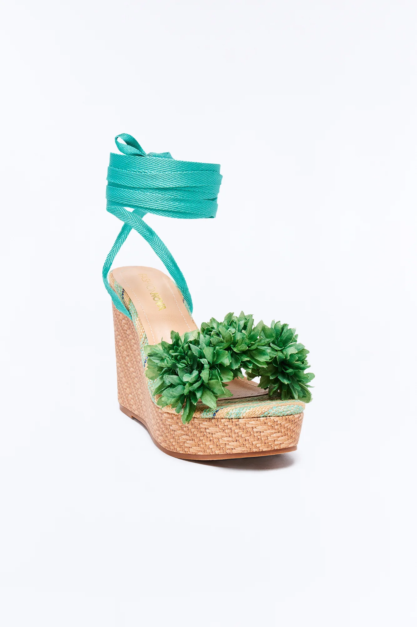 Lomie Flower Wrap Up Wedges - Green - Image 2