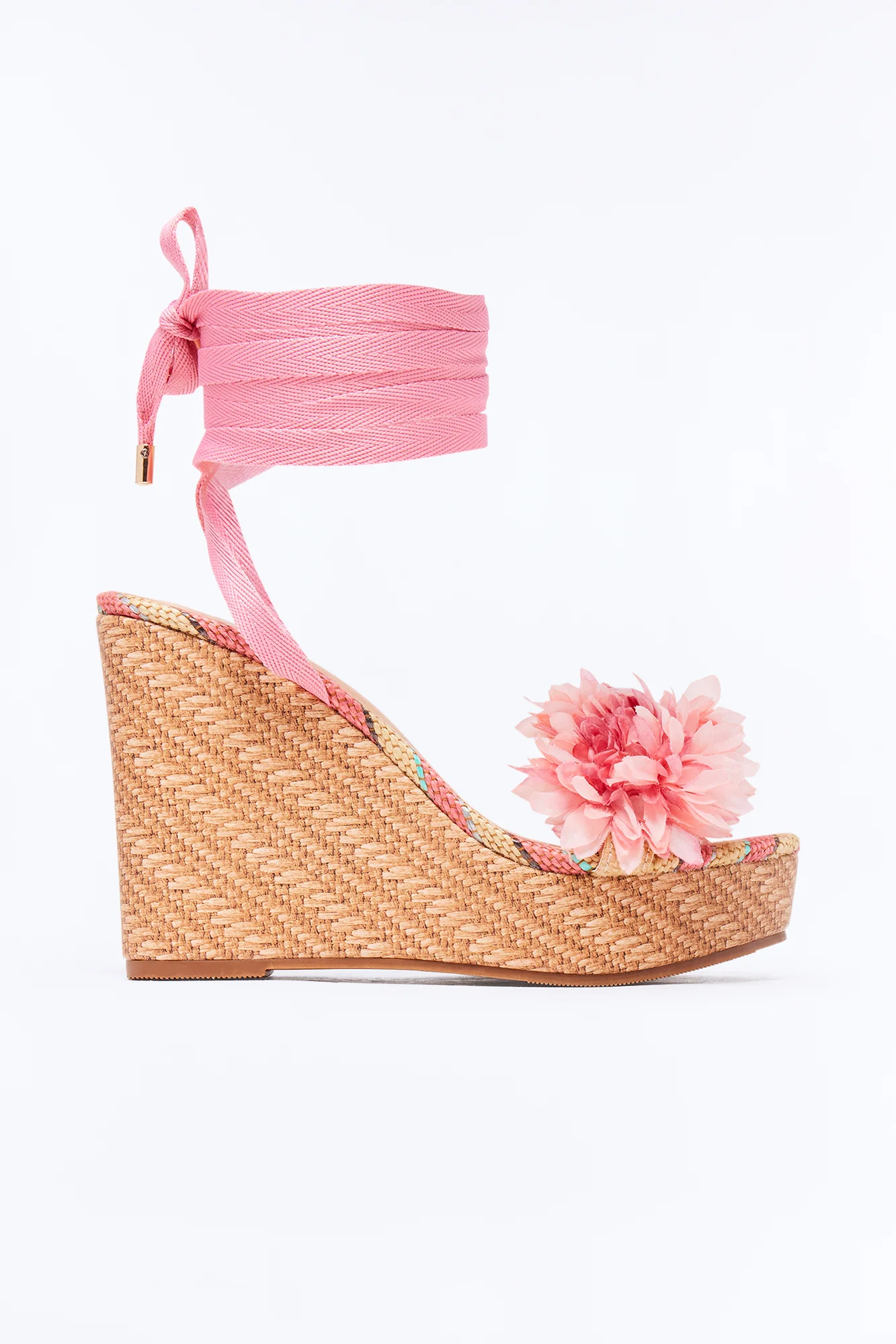 Lomie Flower Wrap Up Wedges - Pink - Image 3