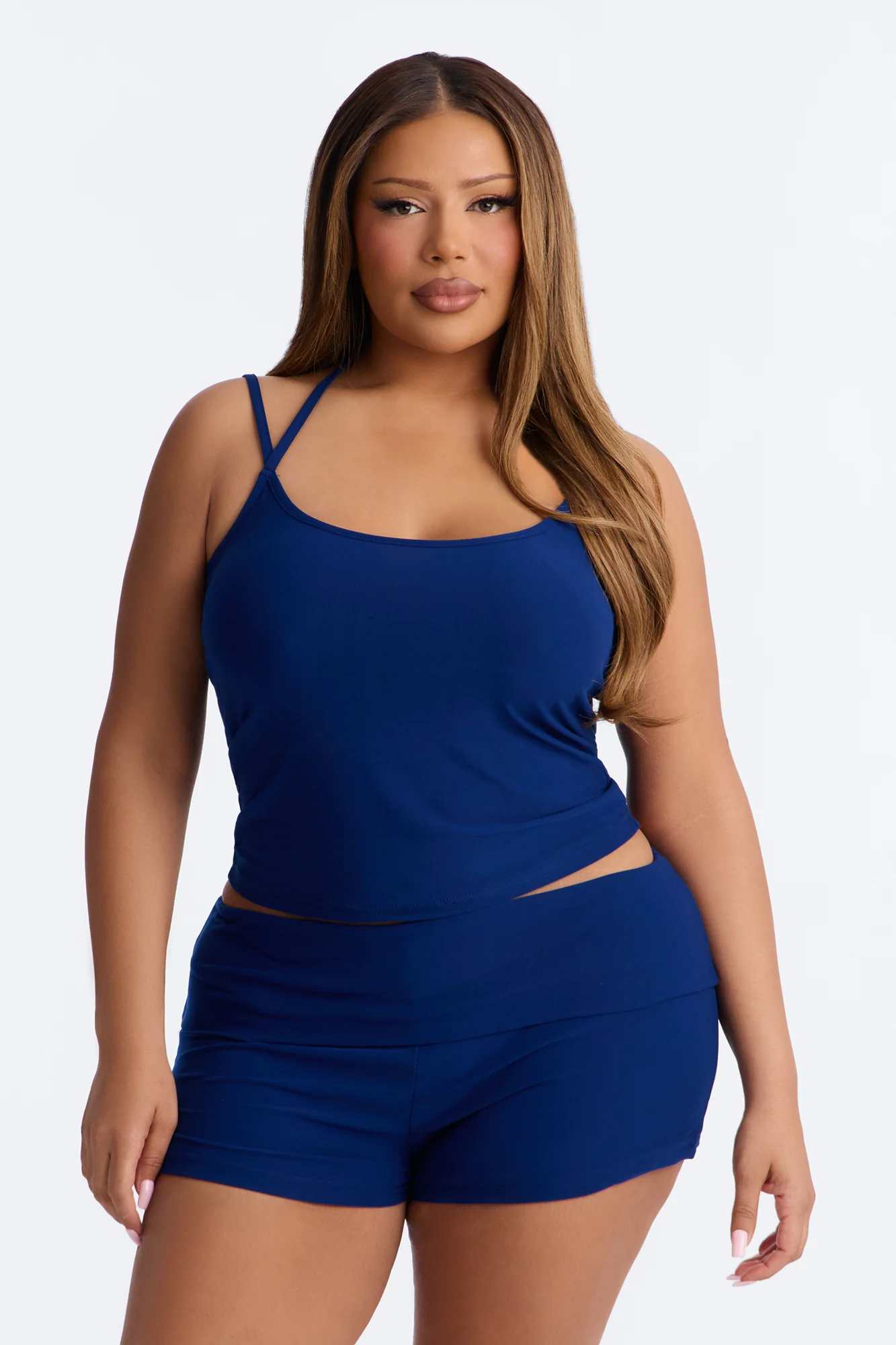 Lonely Night PJ Short Set - Navy - Image 4