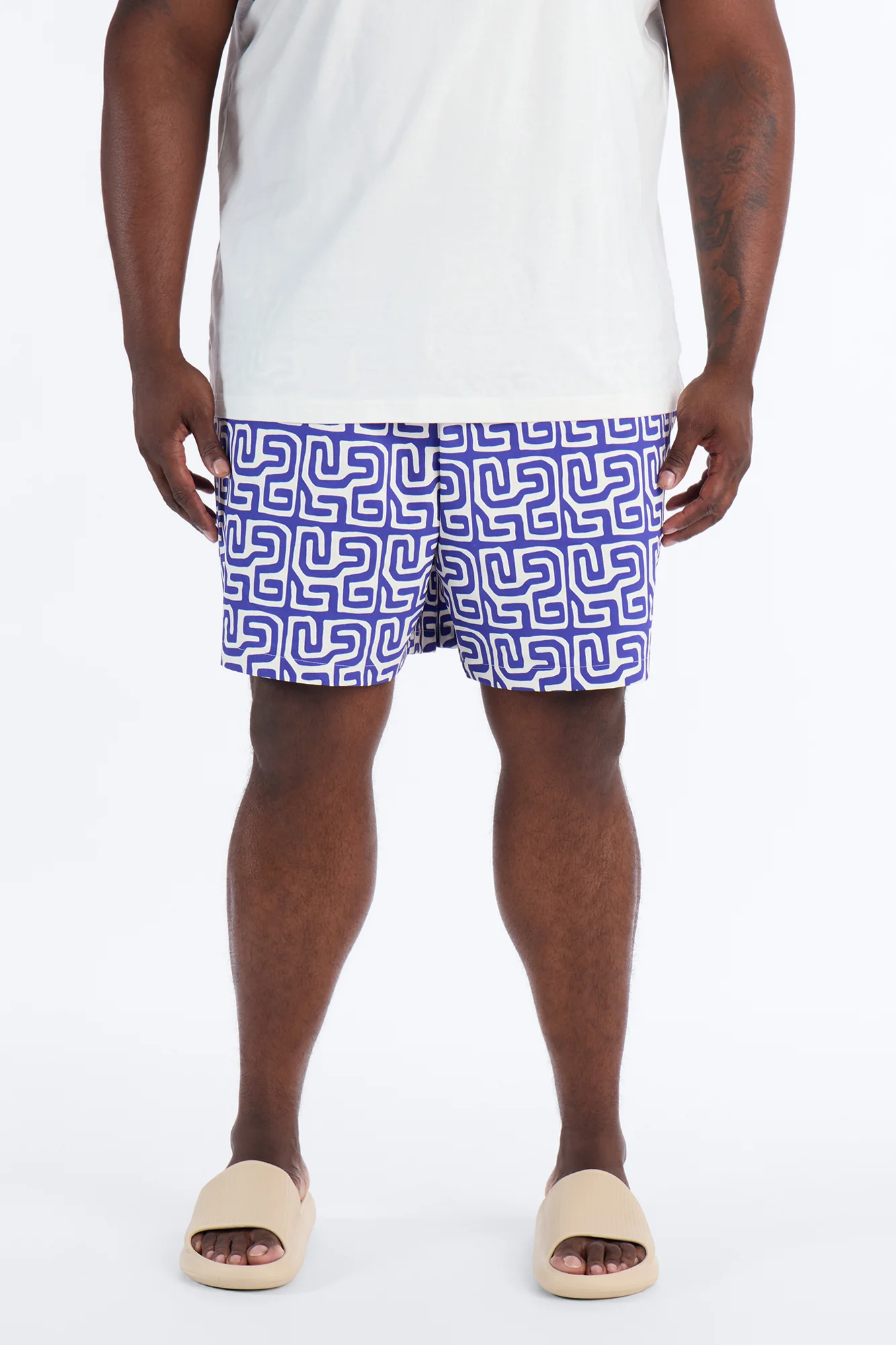Lonian Tessera Swim Trunk 7″ - Blue - Image 4