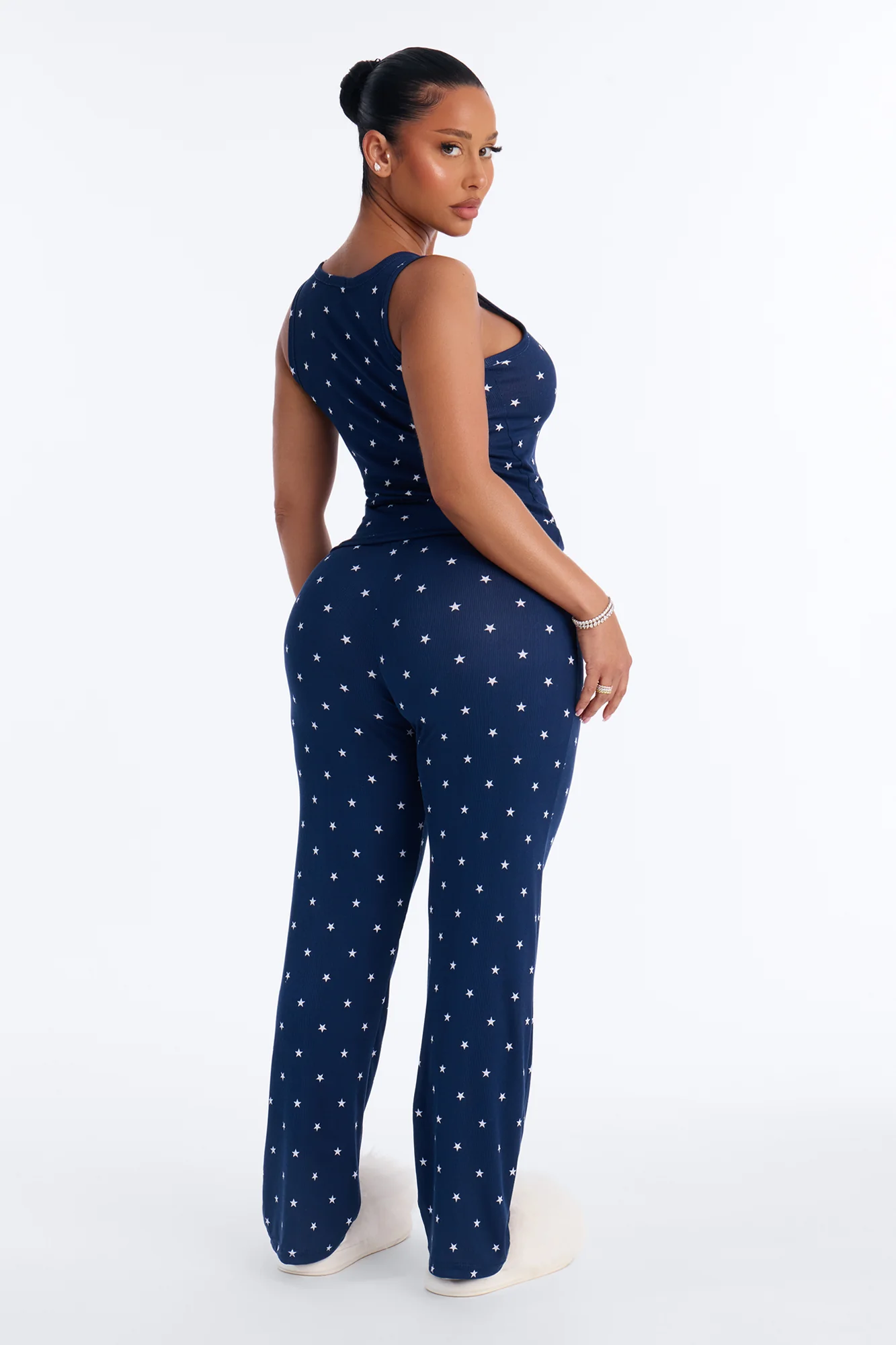 Looking Up At The Stars PJ Pant Set - Navy - Image 4