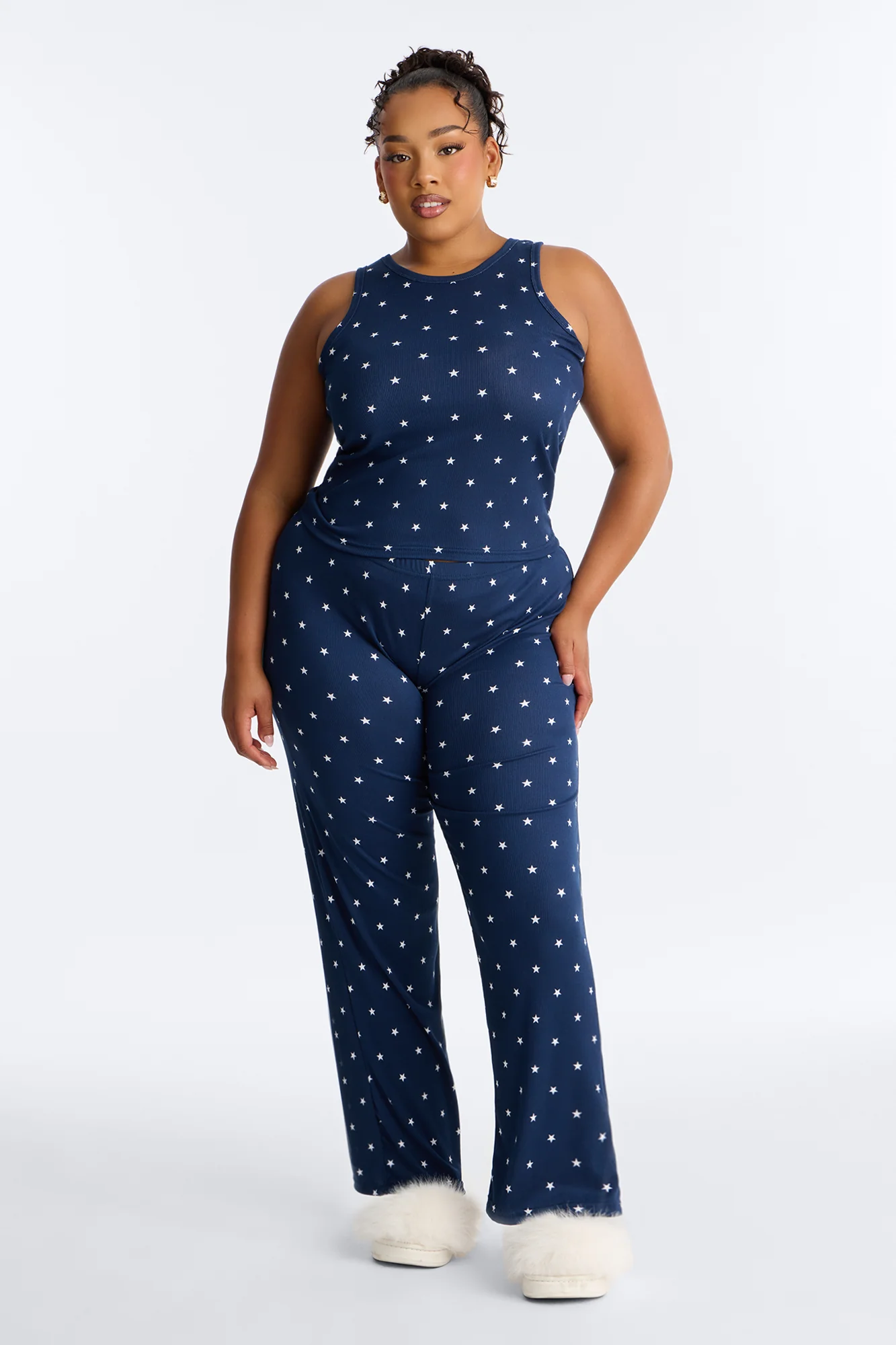 Looking Up At The Stars PJ Pant Set - Navy - Image 5