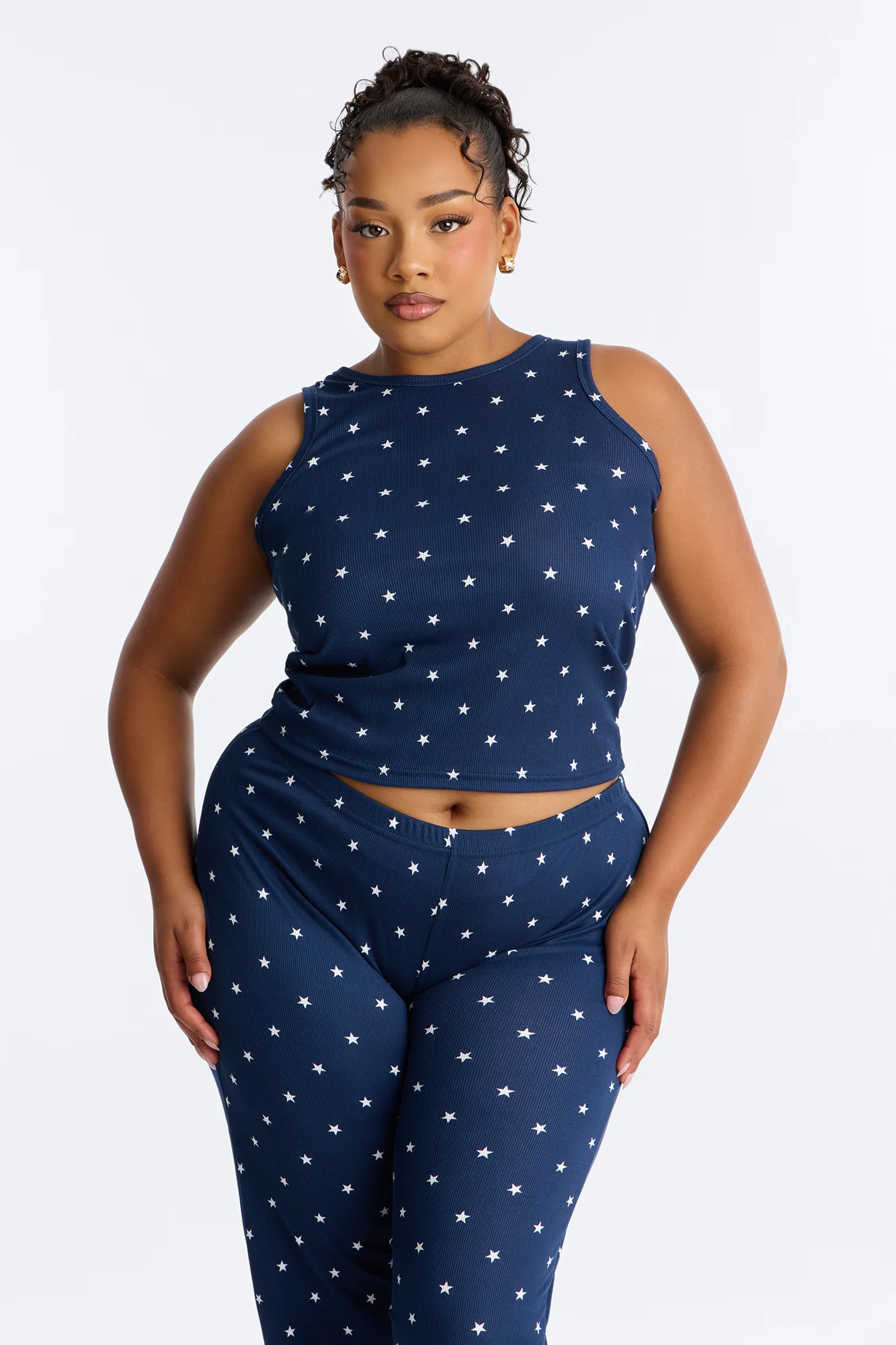 Looking Up At The Stars PJ Pant Set - Navy - Image 7