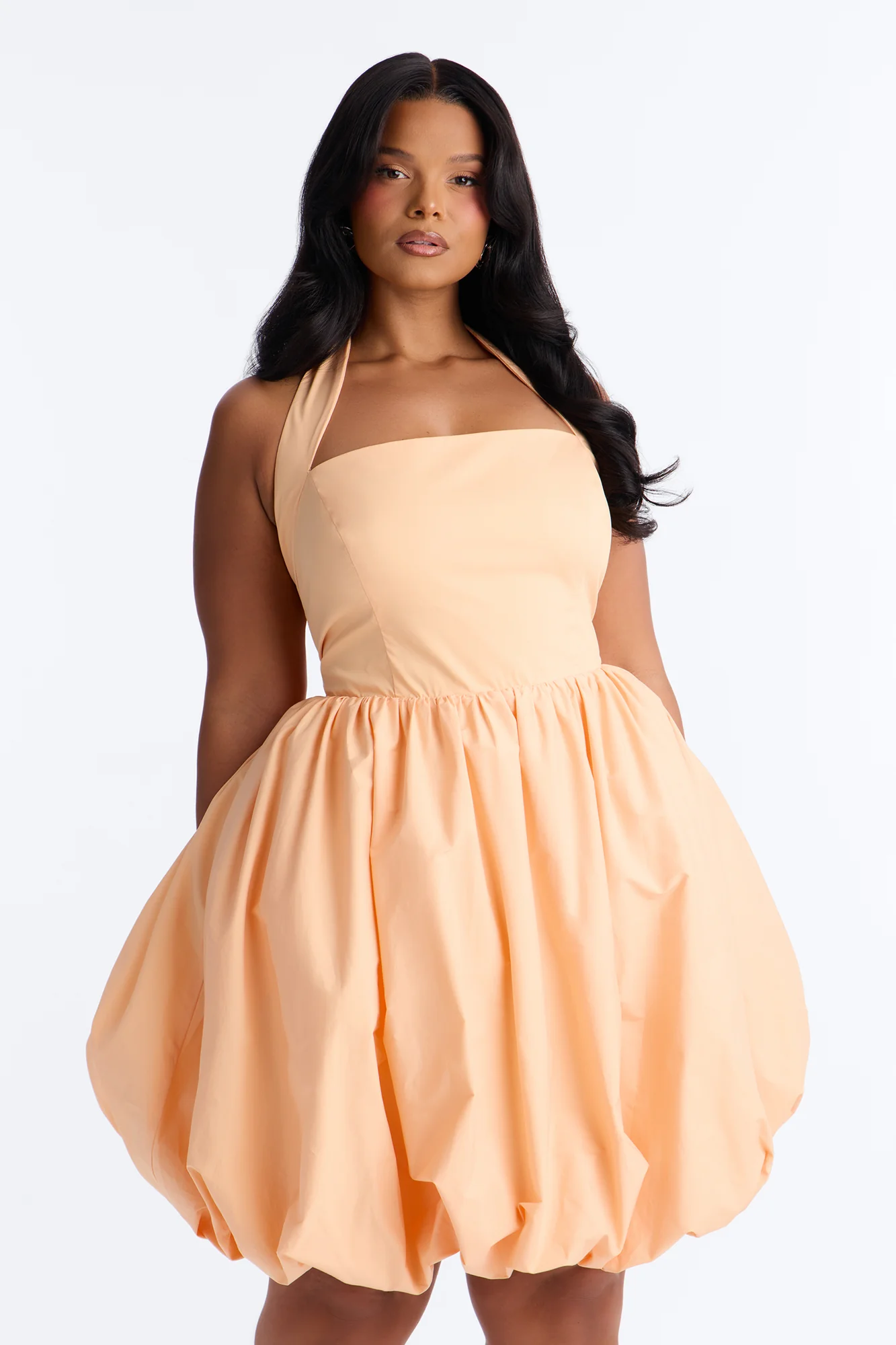 Lori Cutie Poplin Midi Dress - Peach - Image 6