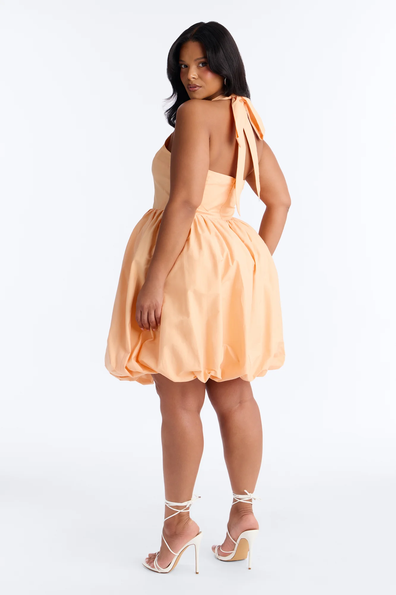 Lori Cutie Poplin Midi Dress - Peach - Image 8