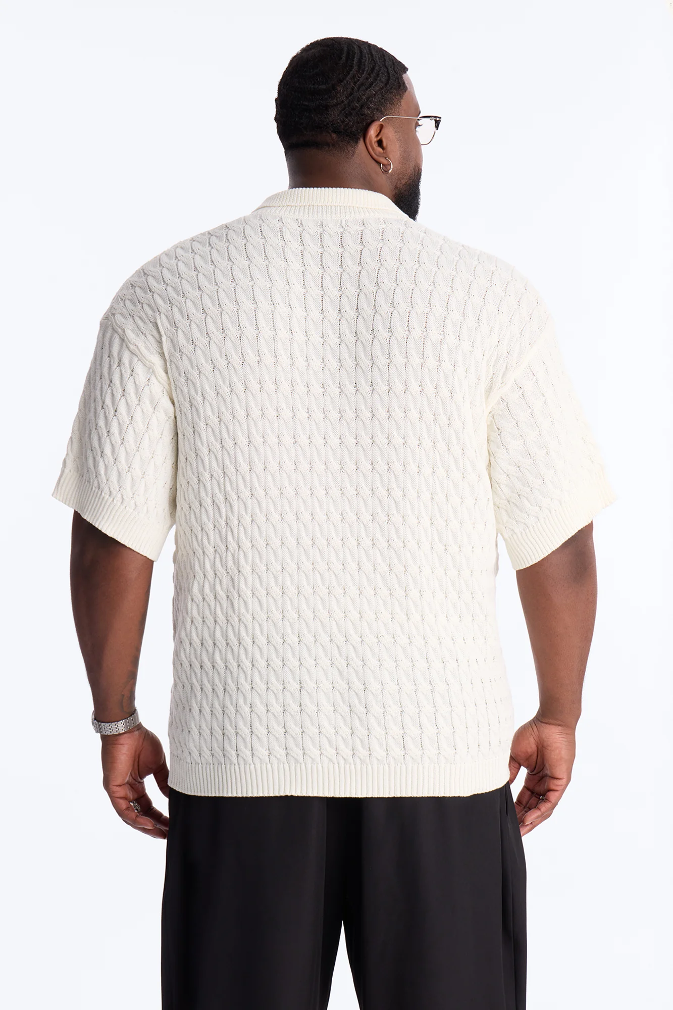 Los Angeles 97 Short Sleeve Knit Johnny Polo - Off White - Image 8