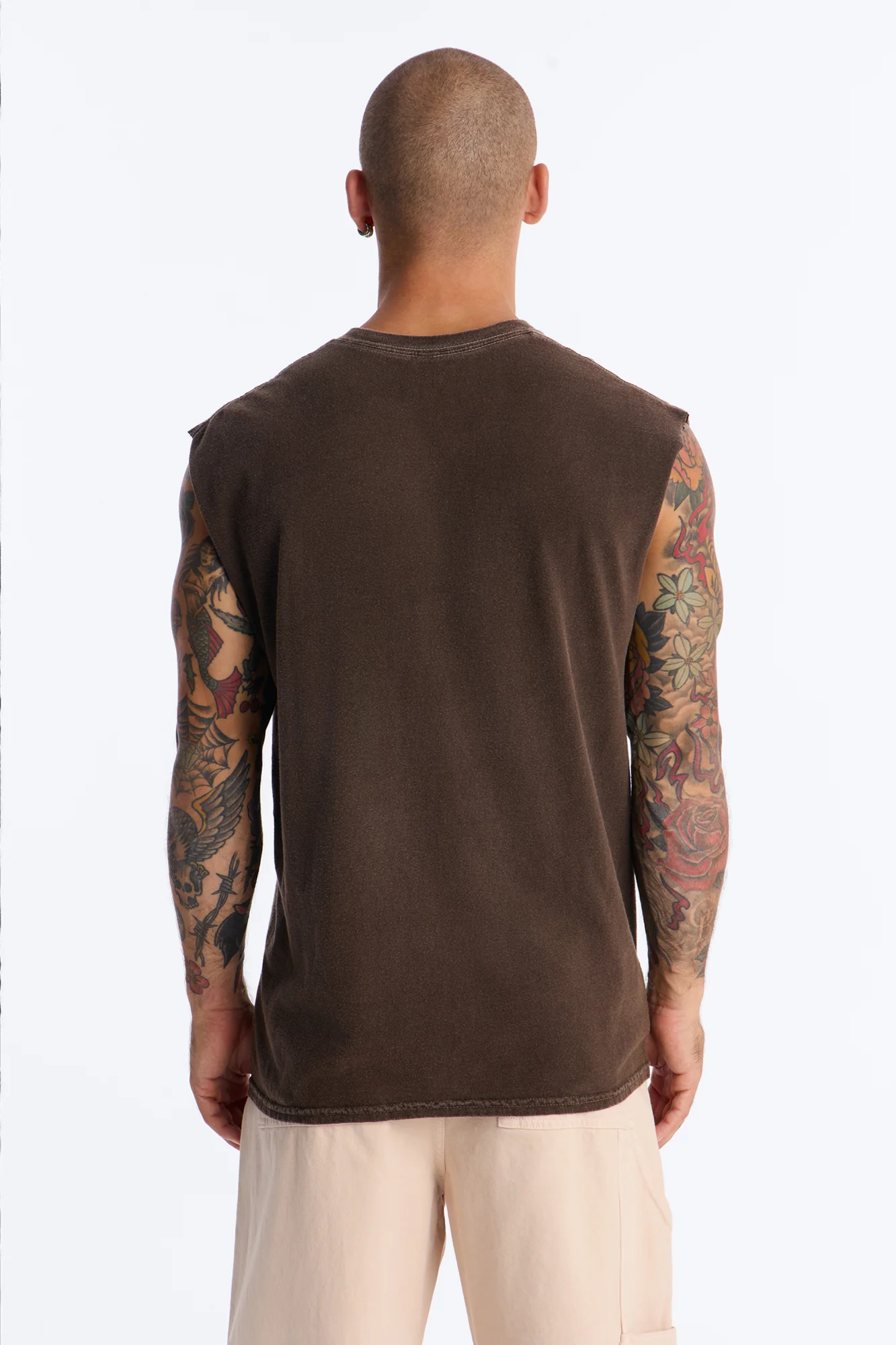 Los Angeles 99 Muscle Tee - Brown - Image 4