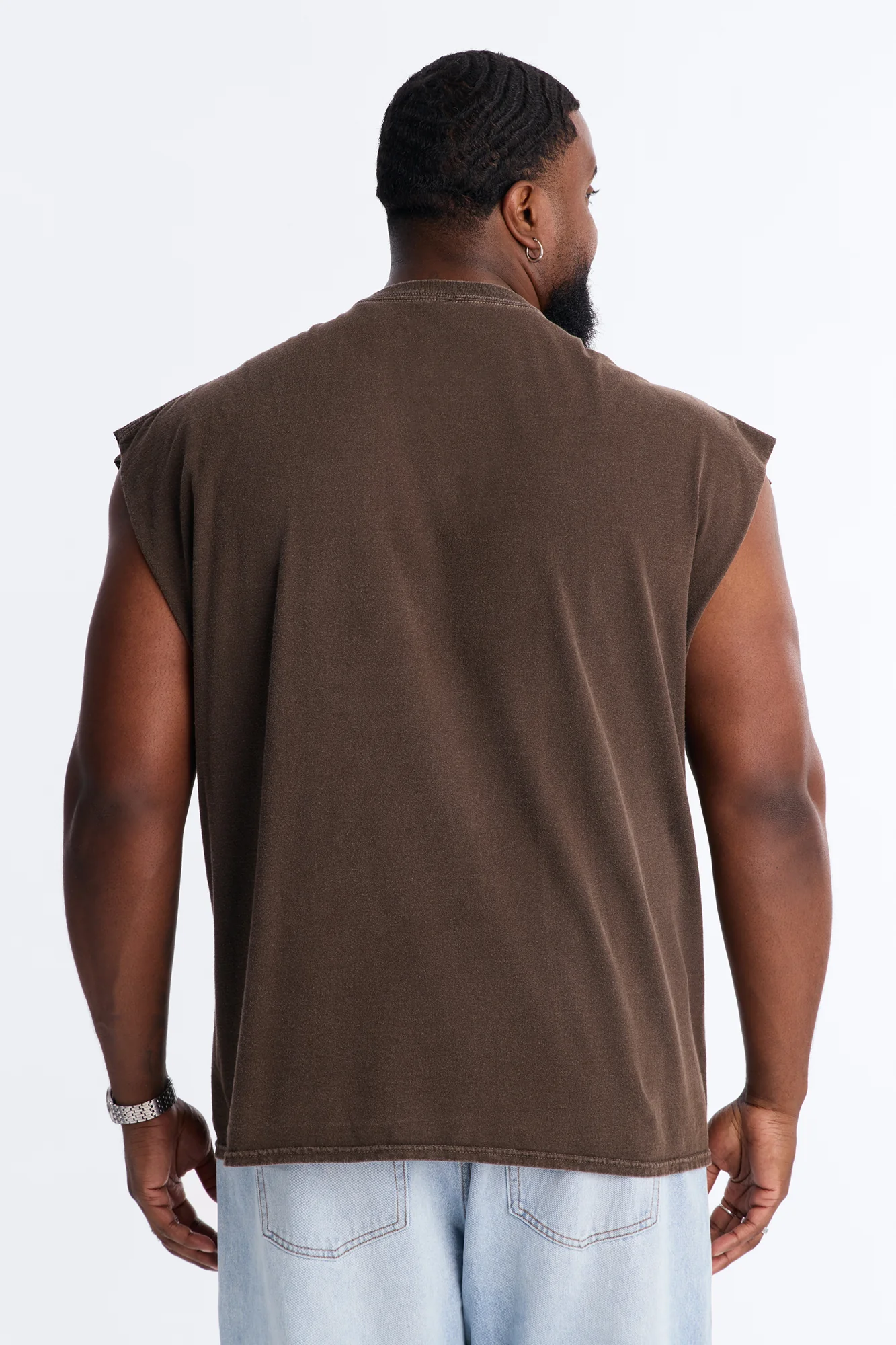 Los Angeles 99 Muscle Tee - Brown - Image 8