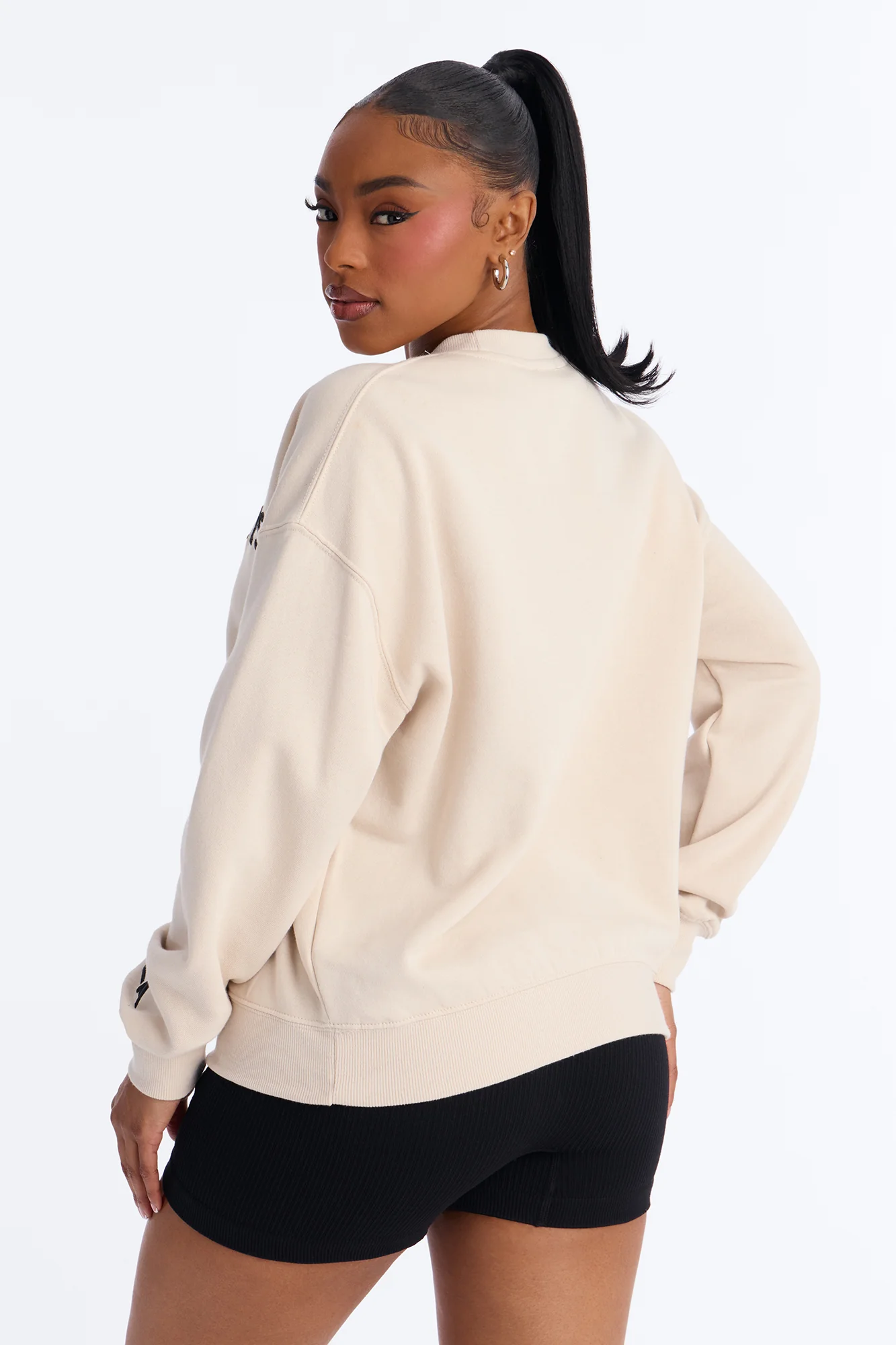 Los Angeles Cali Fleece Crew Neck Sweatshirt - Beige - Image 4