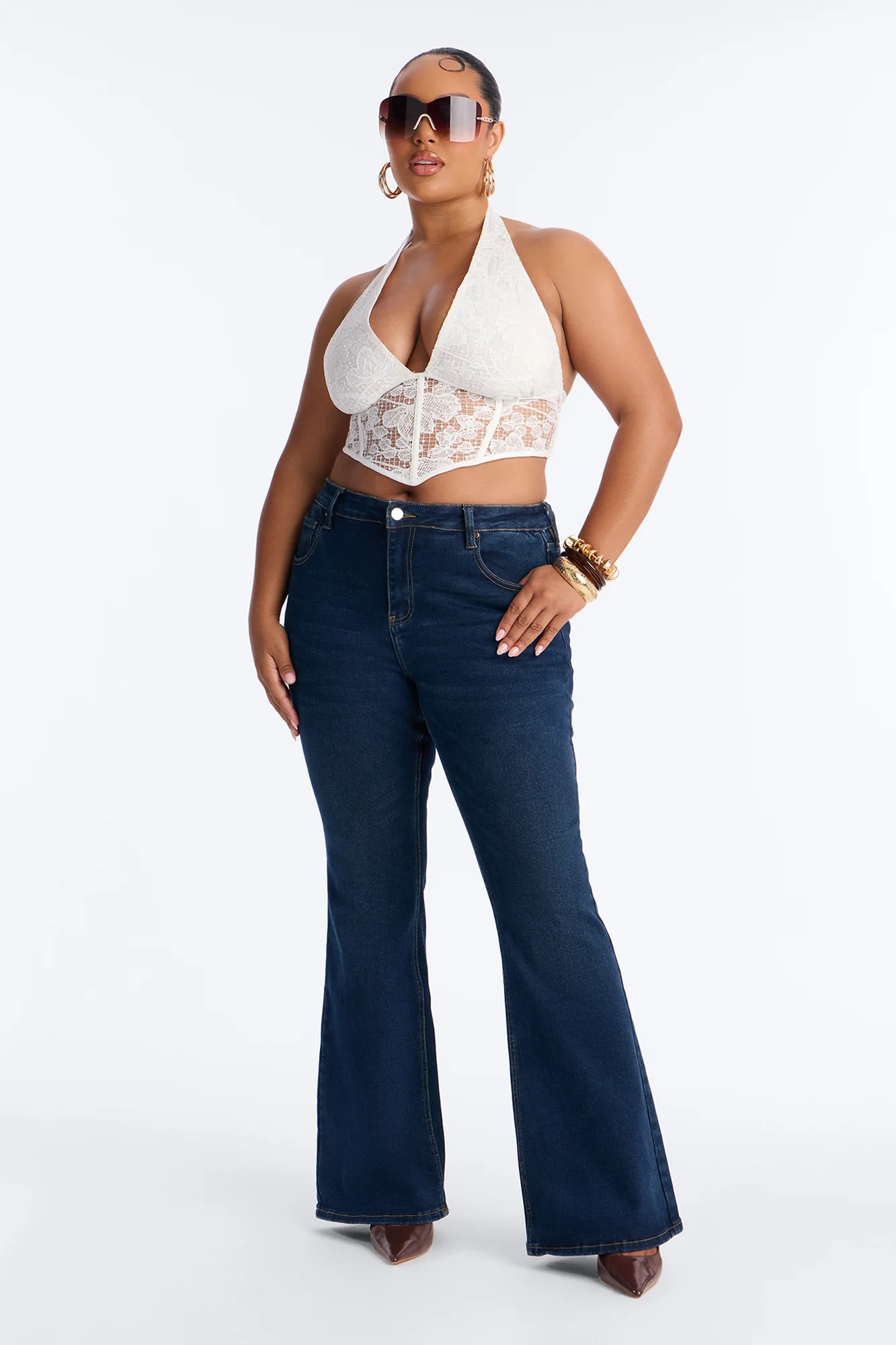Lost In The City Lace Corset - White - Image 6