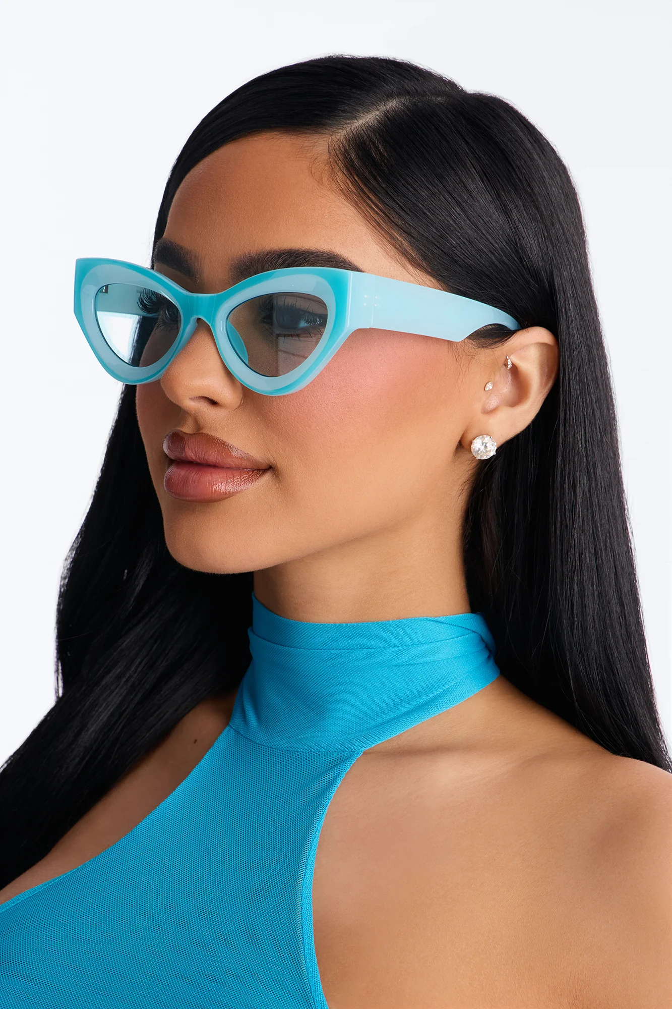 Lost In The Clouds Sunglasses - Light Blue - Image 2