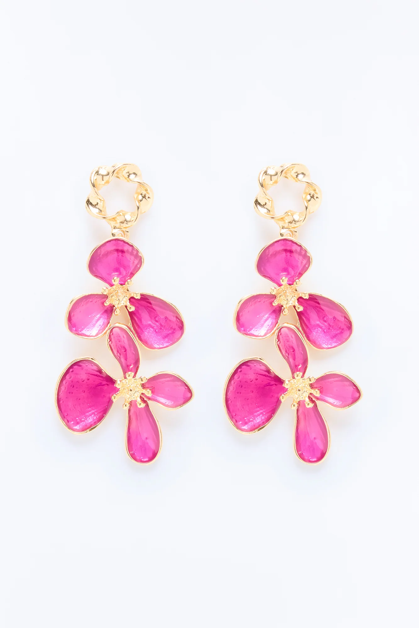 Lotus Dreams Earrings - Gold/Purple