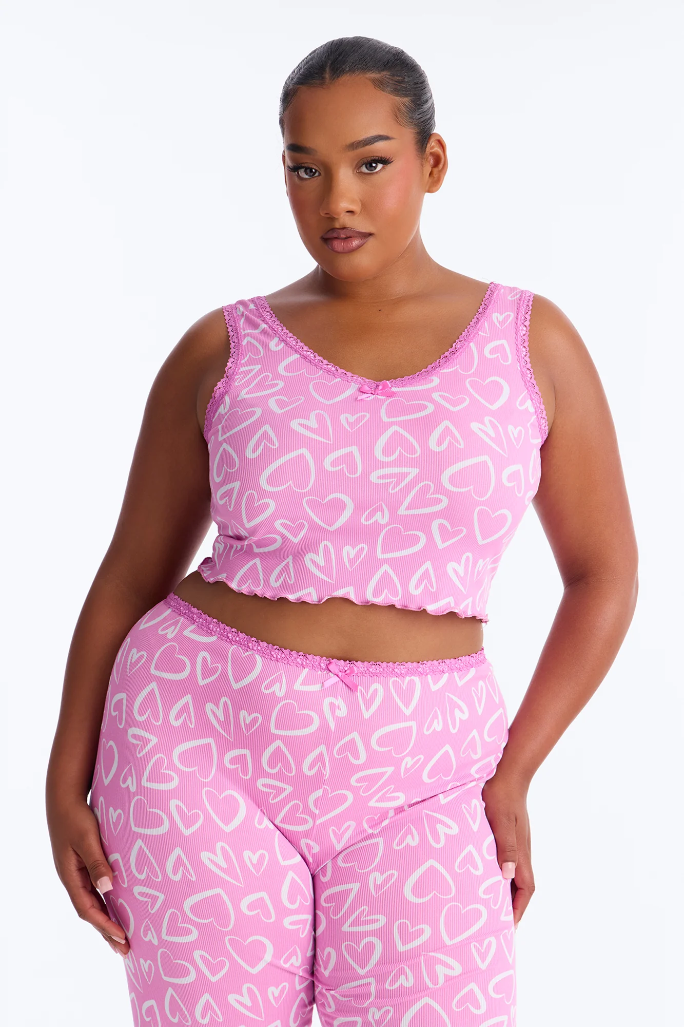 Love All Around Me PJ Pant Set - Pink/combo - Image 6