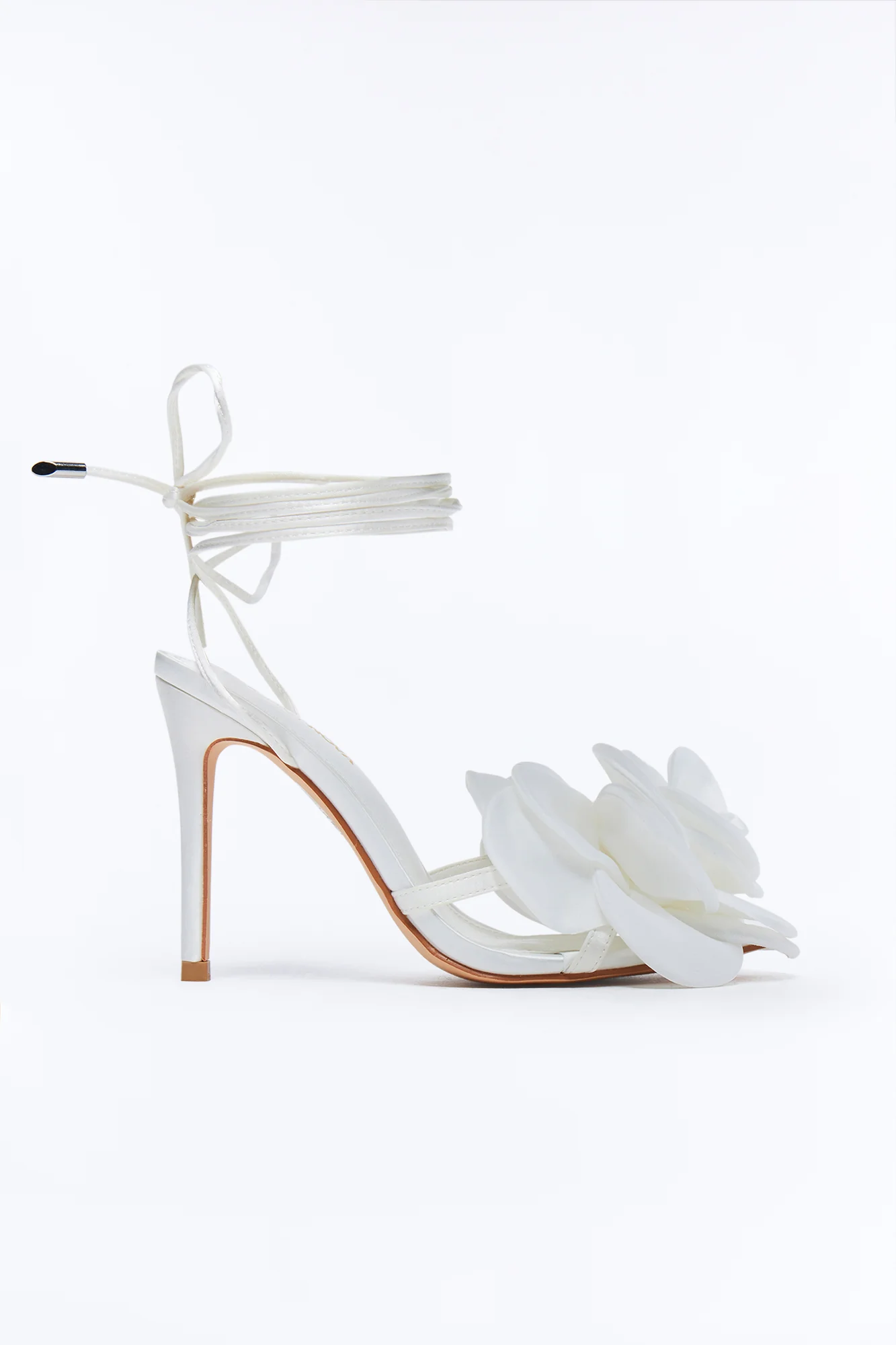 Love Is Blooming Heeled Sandals - White