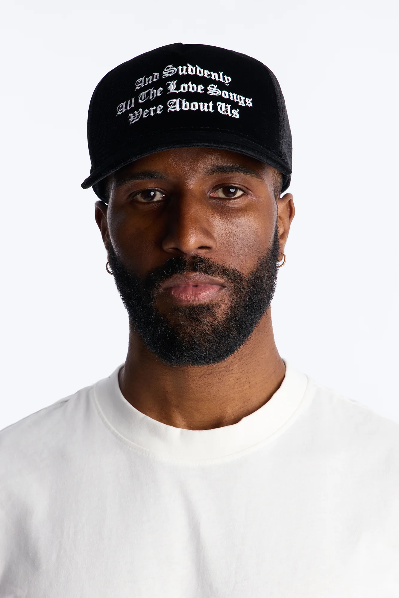 Love Song Structured Velvet Snapback Hat - Black - Image 2