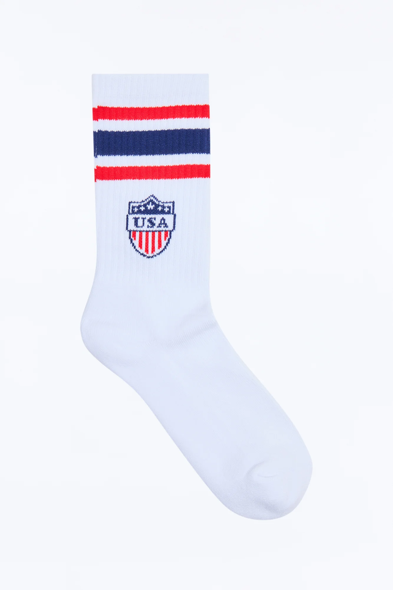 Love USA Crew Socks - White/combo