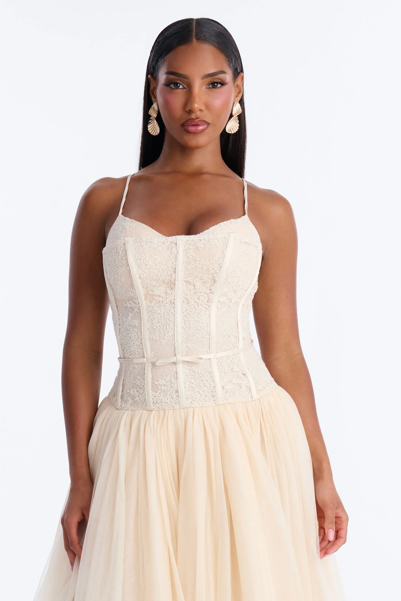 Lover Girl Lace Gown - Cream - Image 2