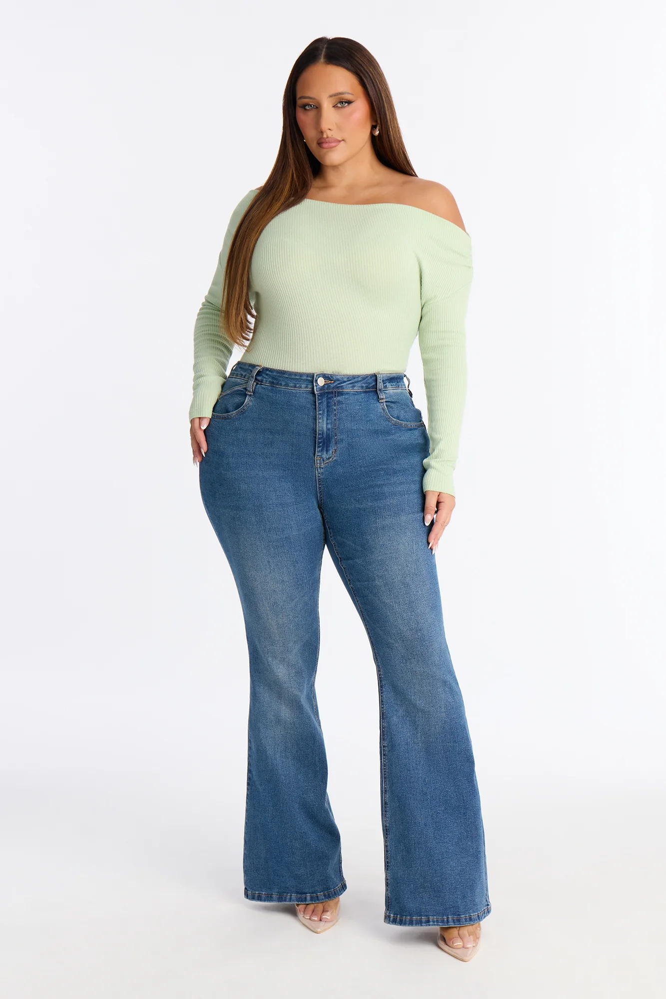 Lover Girl Sweater Bodysuit - Sage - Image 6