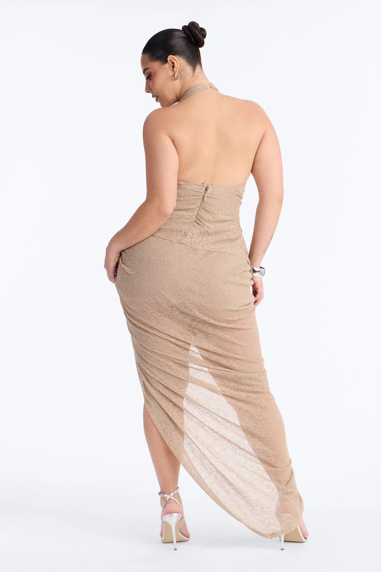 Love's Harmony Backless Maxi Dress - Taupe - Image 7
