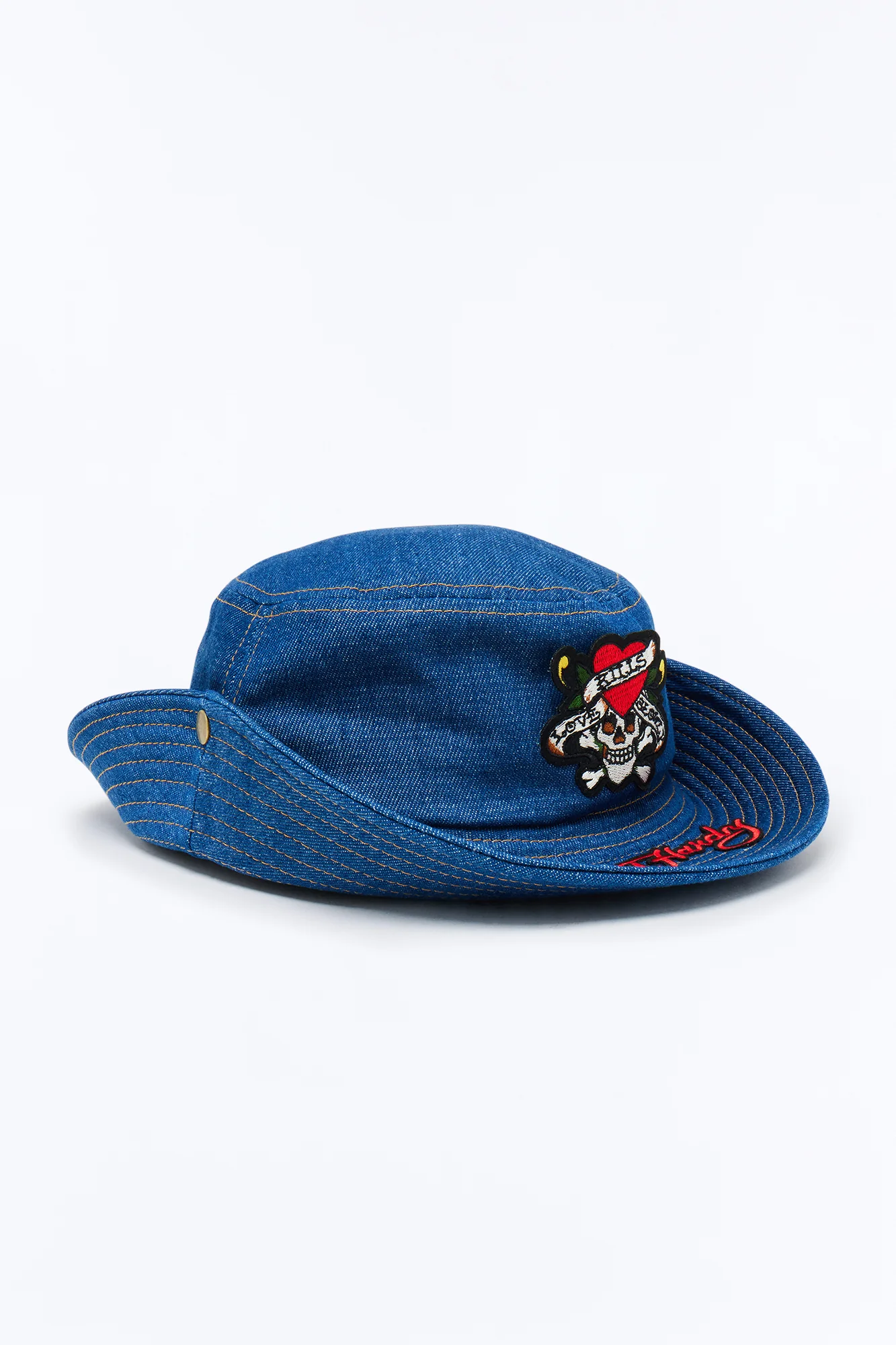 Loving Denim Ed Hardy Bucket Hat - Denim - Image 4