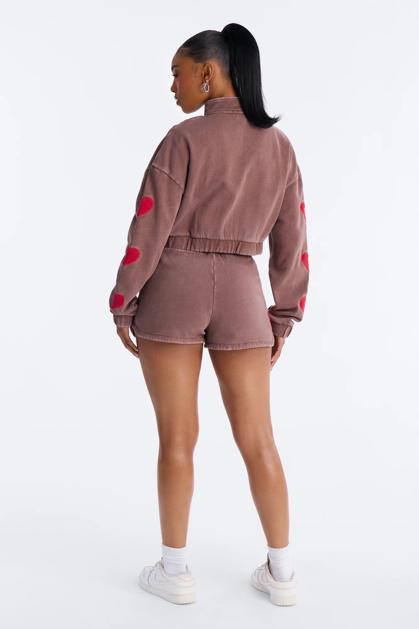 Loving You Fleece Short Set - Mocha - Image 4