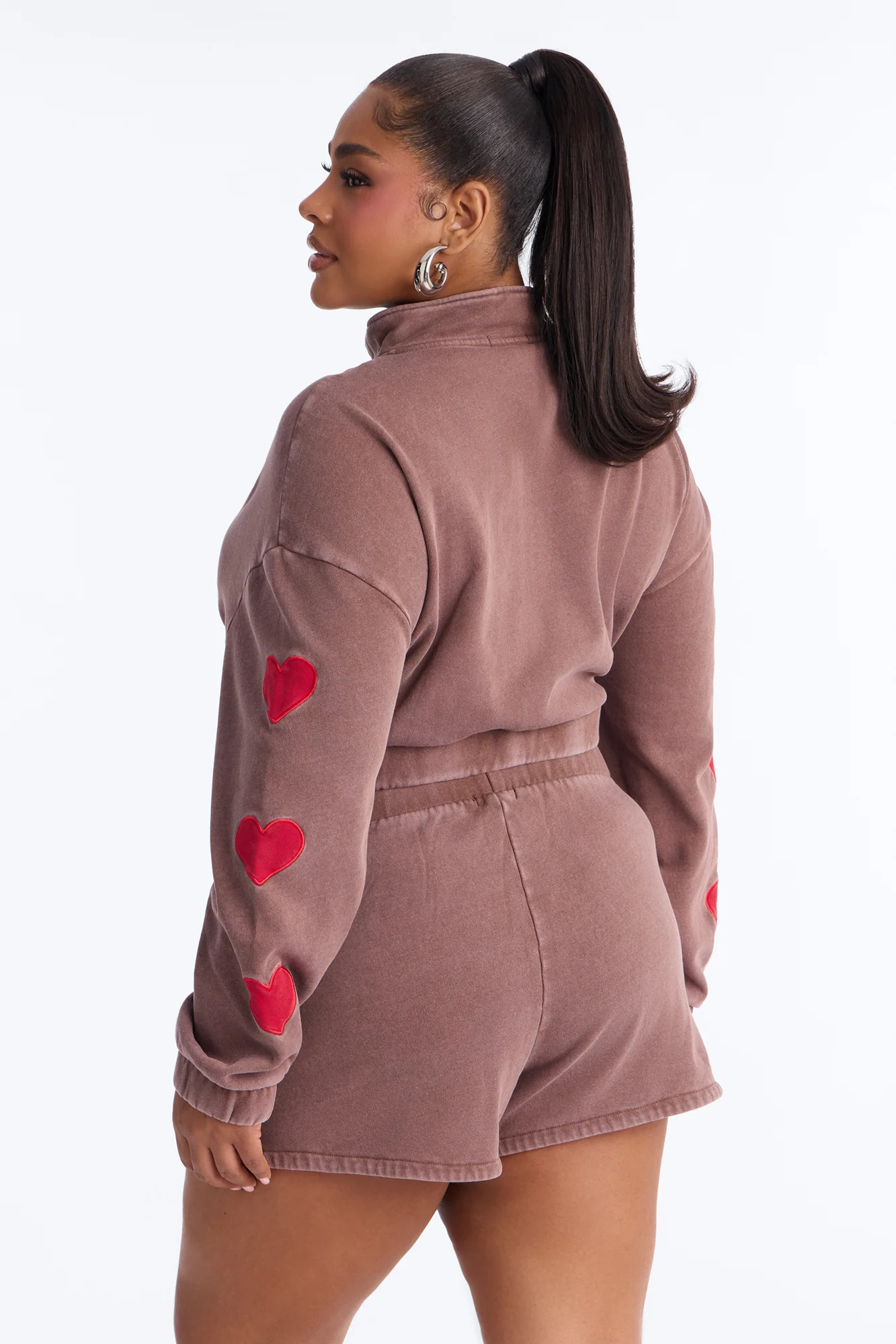 Loving You Fleece Short Set - Mocha - Image 9