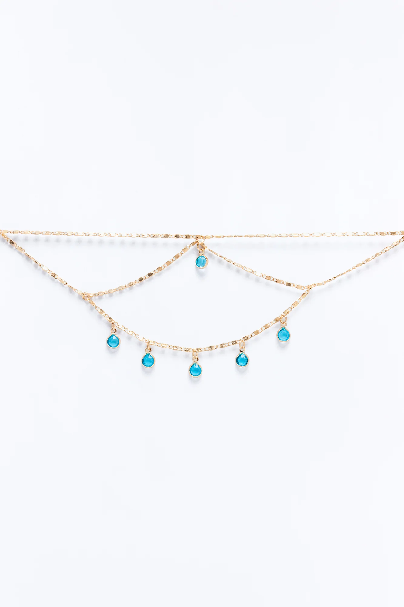 Low Tide Anklet - Gold/Blue