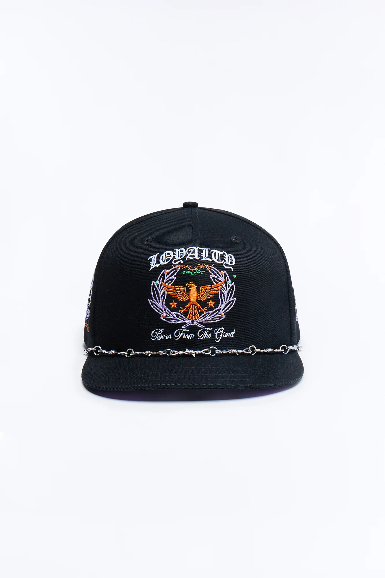 Loyalty Graphic Embroidered Snapback Hat - Black - Image 4