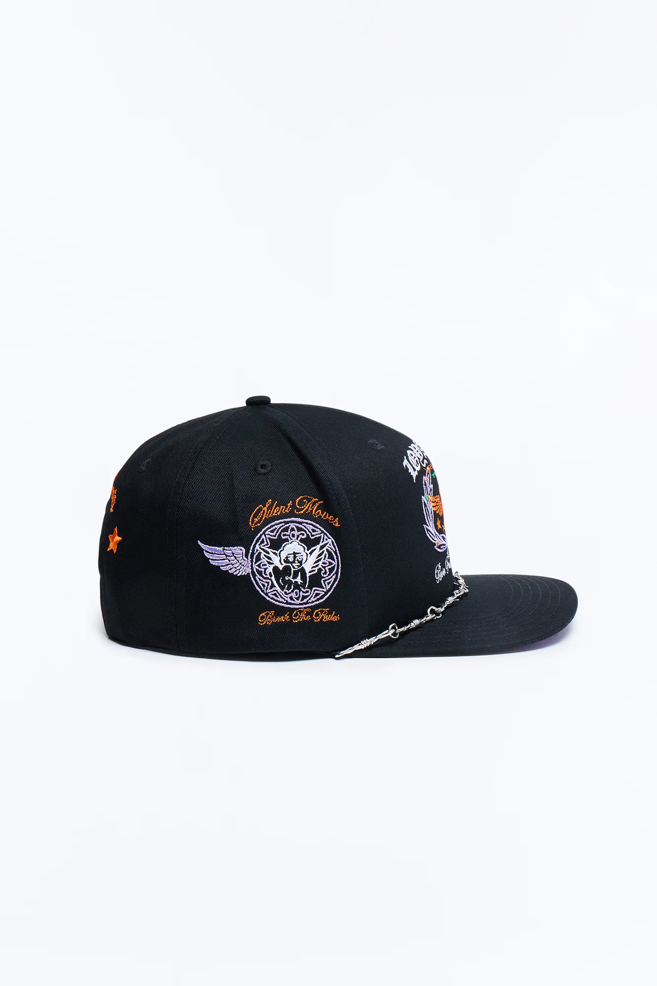 Loyalty Graphic Embroidered Snapback Hat - Black - Image 7