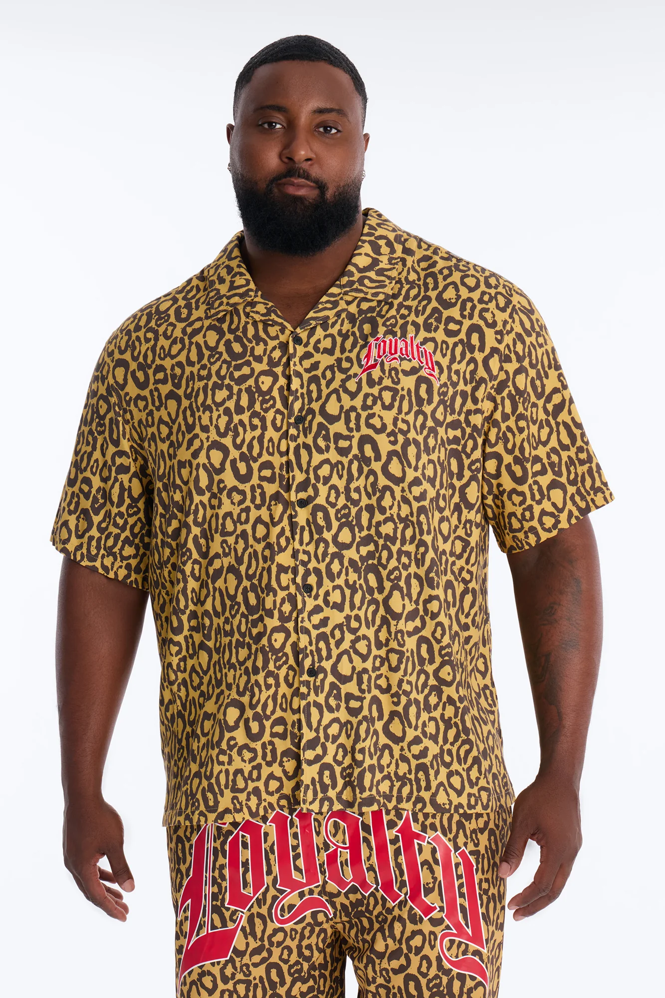 Loyalty In The Wild Short Sleeve Cuban Collar Shirt - Leopard - Image 5