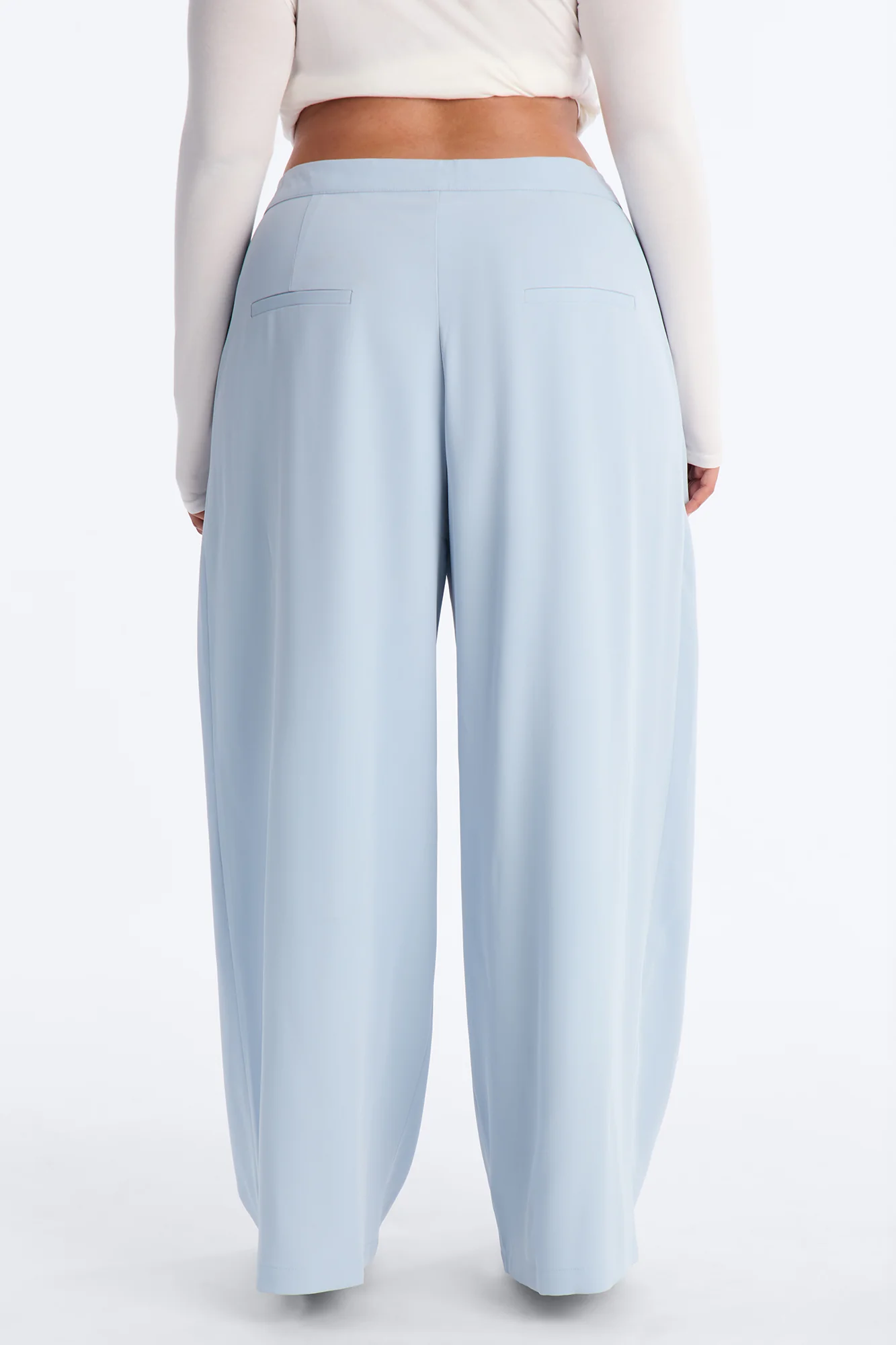 Luciane Pleated Trouser Pant 33″ - Light Blue - Image 8