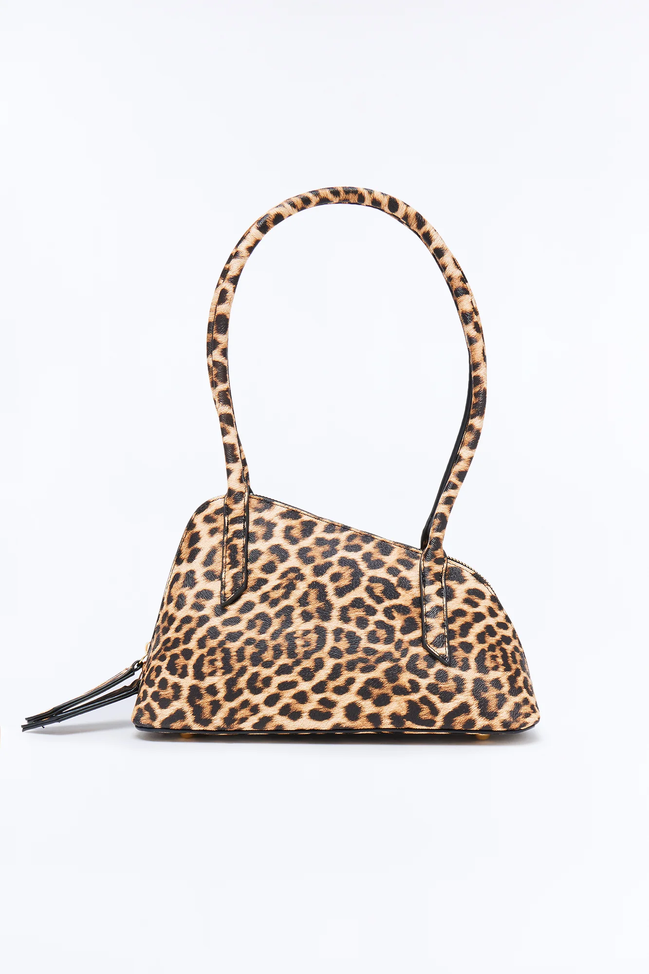 Lucky Catch Embossed Croc Shoulder Handbag - Leopard - Image 3