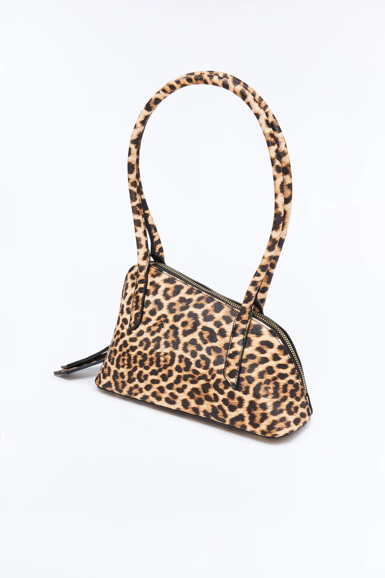 Lucky Catch Embossed Croc Shoulder Handbag - Leopard - Image 4