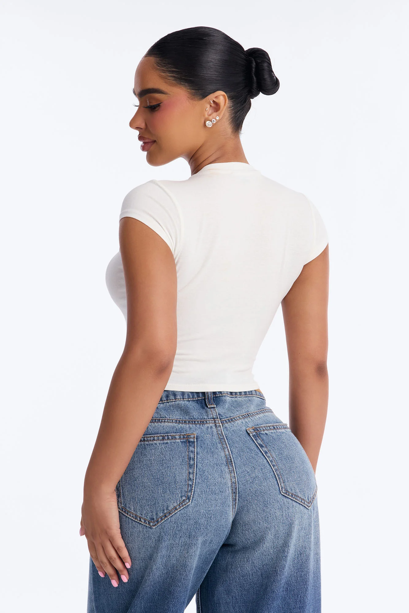 Lucky Girl Baby Tee - White - Image 3